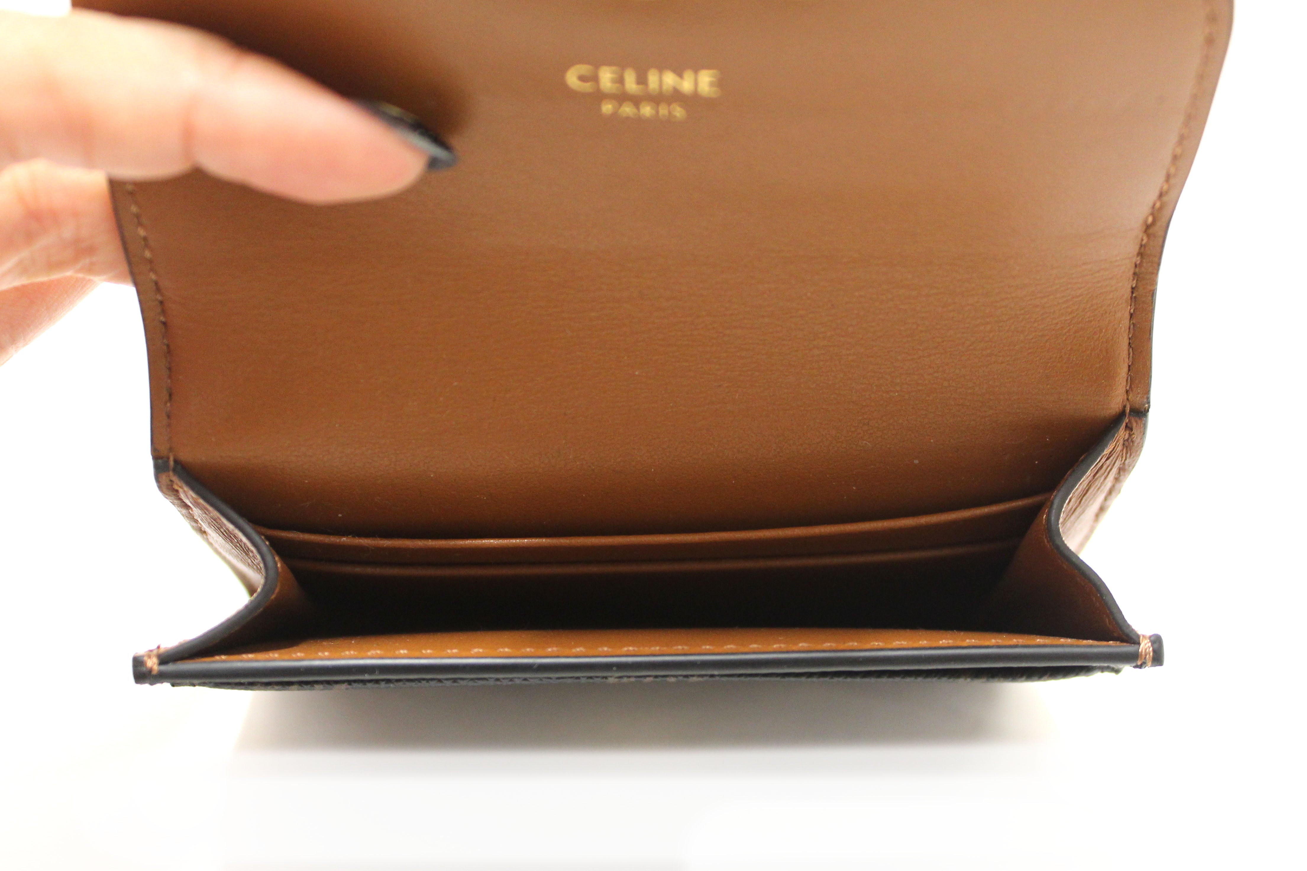 Authentic Celine Triomphe Flap Card Holder