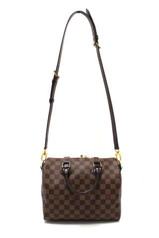 Authentic Louis Vuitton Damier Ebene Speedy 25 Bandouliere Bag