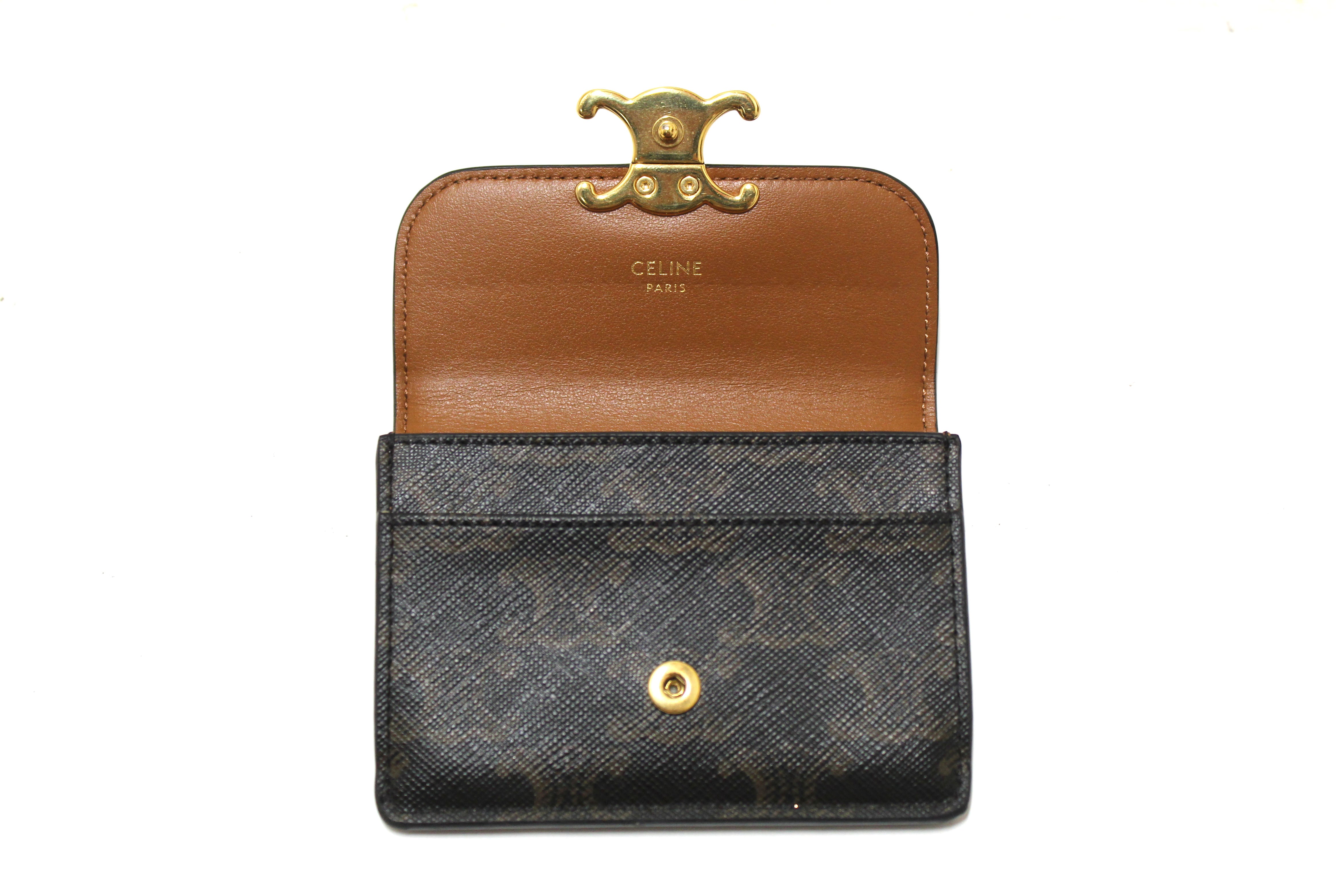 Authentic Celine Triomphe Flap Card Holder