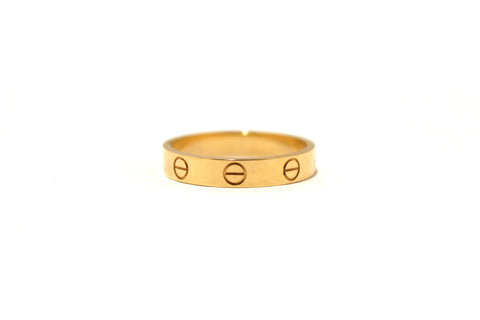 Authentic Cartier 18K Gold Love Wedding Band Ring Size 7