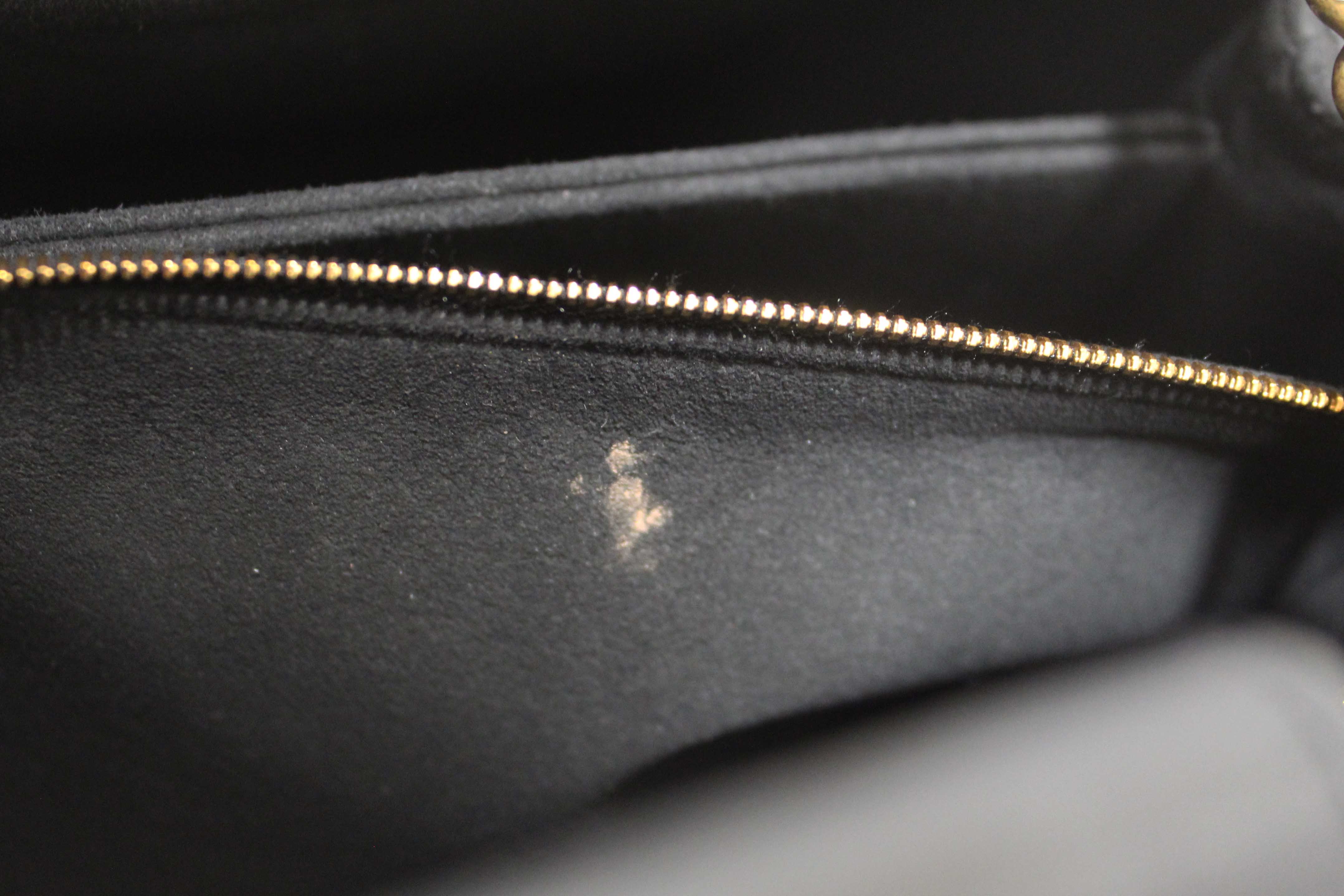 Authentic Louis Vuitton Black Leather New Wave Chain Tote Shoulder Bag