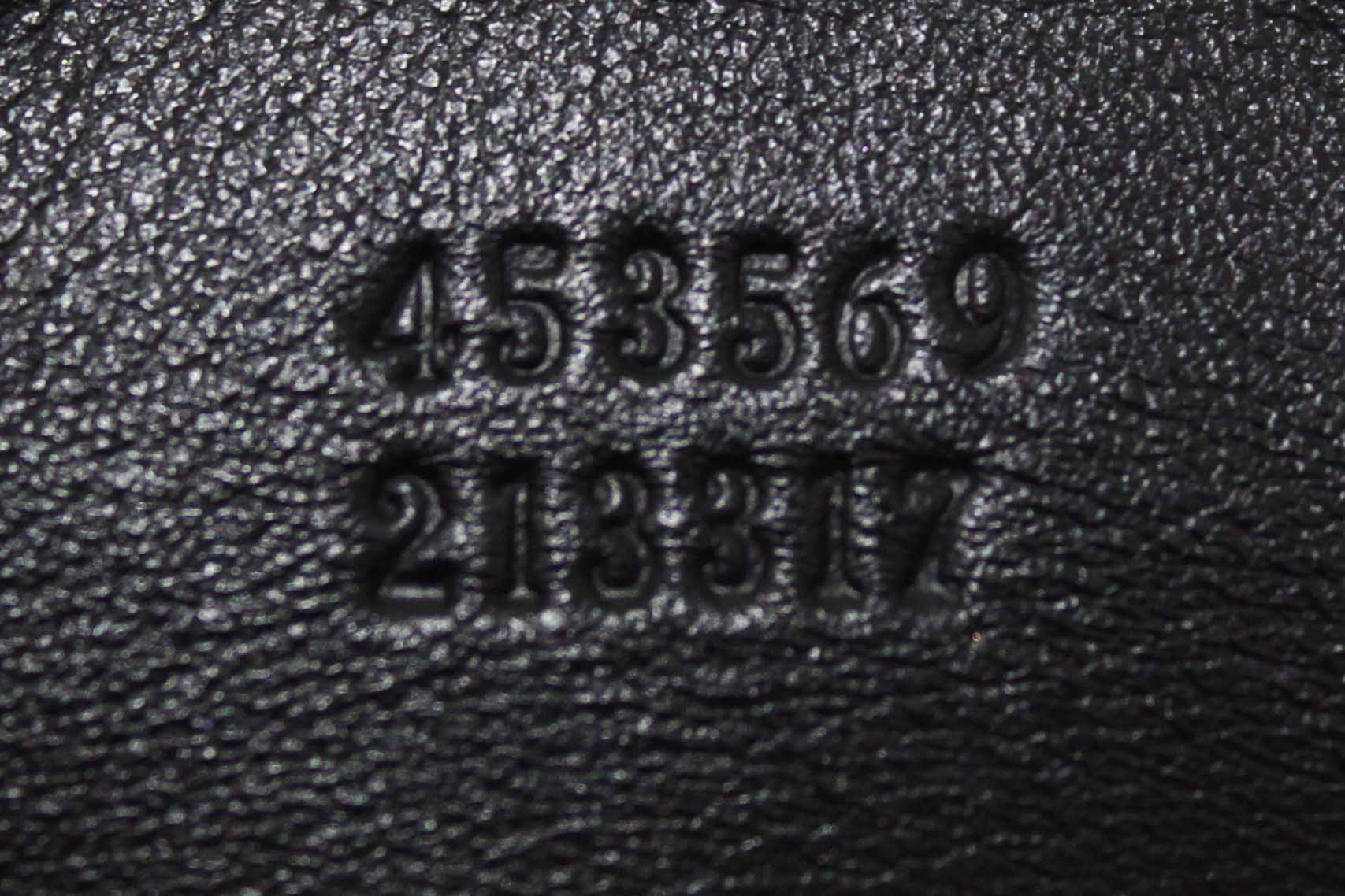 Authentic Gucci Black Leather Marmont Matelasse Medium Shoulder Tote 453569