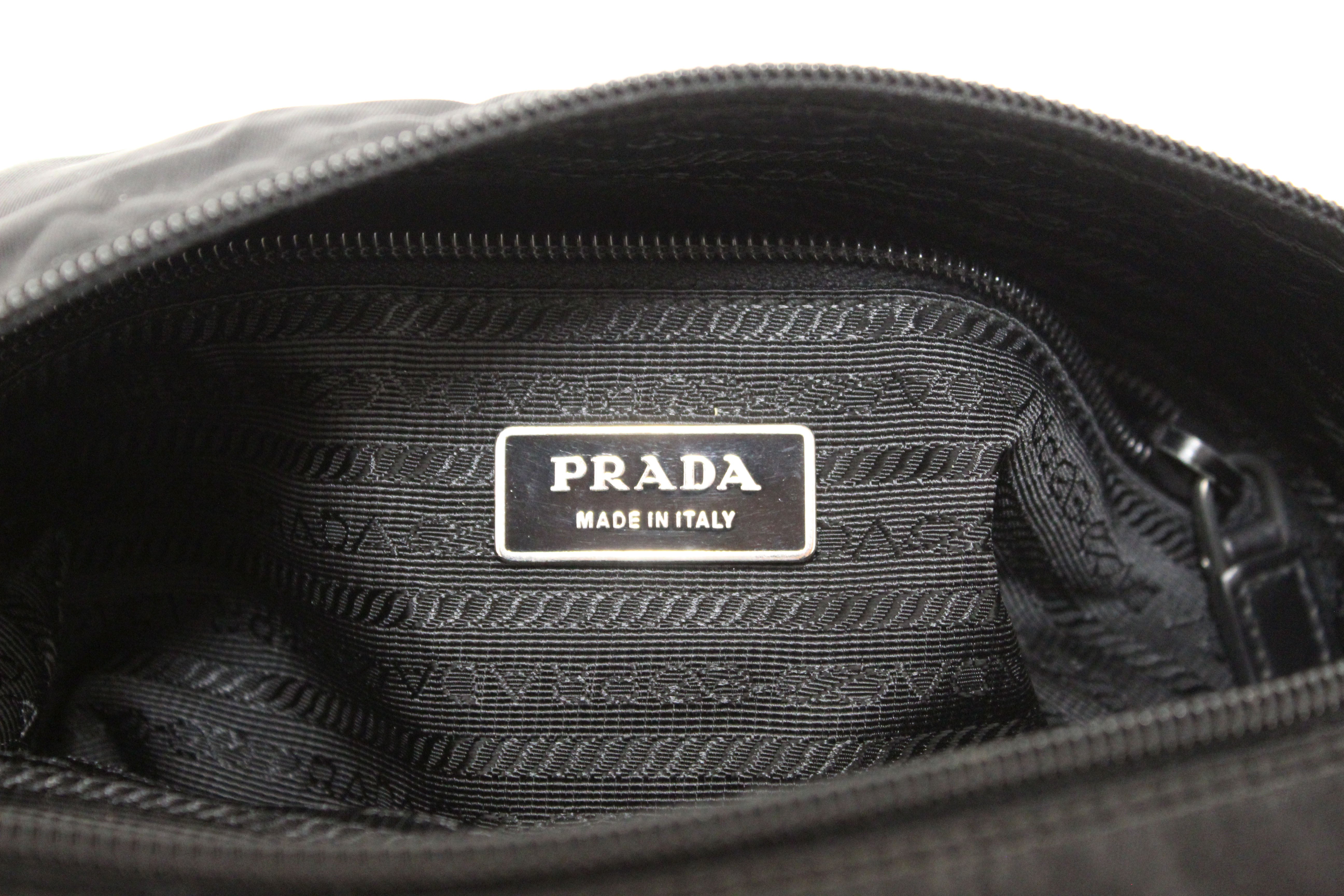 Authentic Prada Black Re-Nylon Messenger Bag