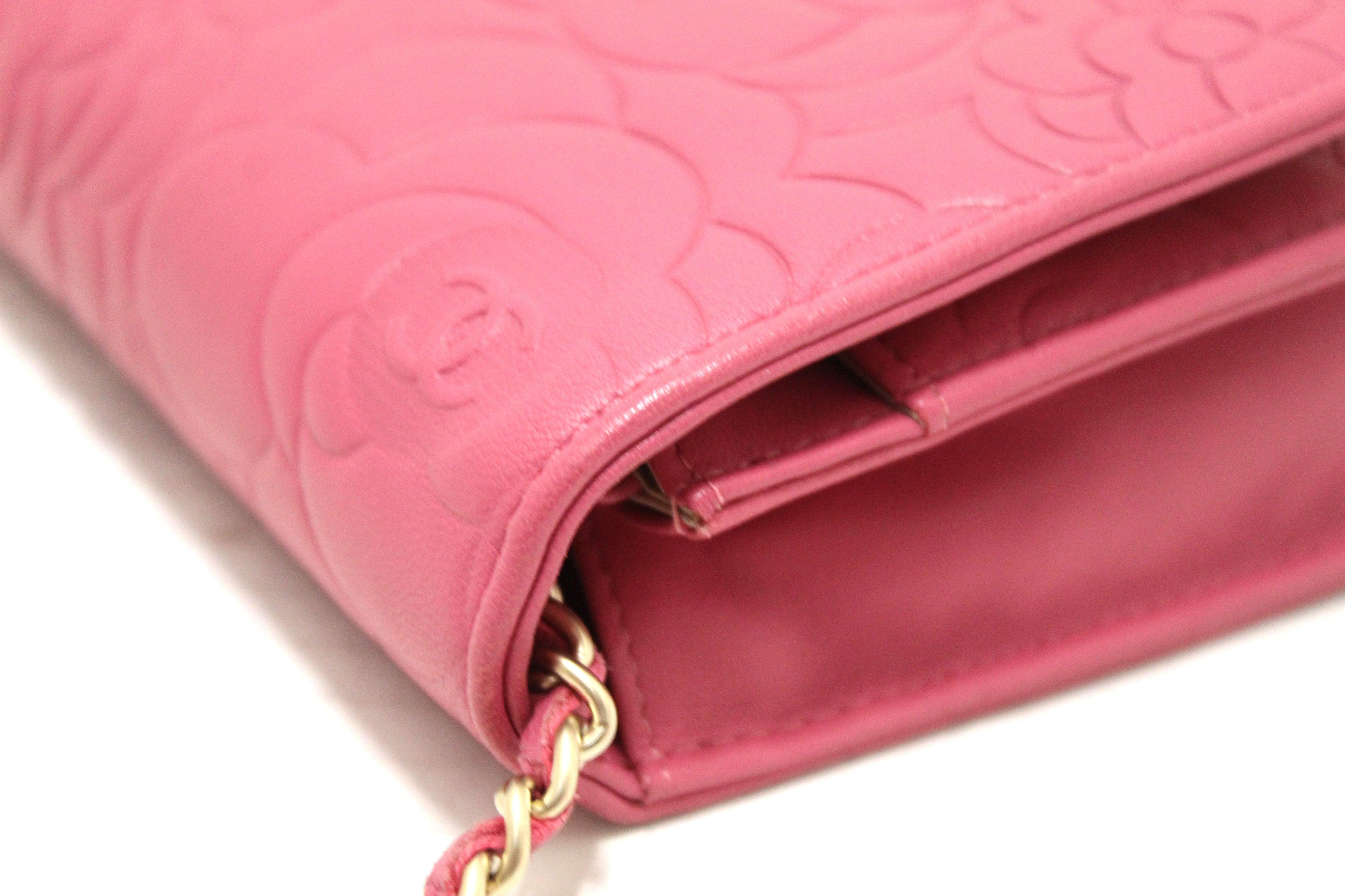 Chanel CC Zip Coin Purse Camellia Lambskin Small Pink 1551781