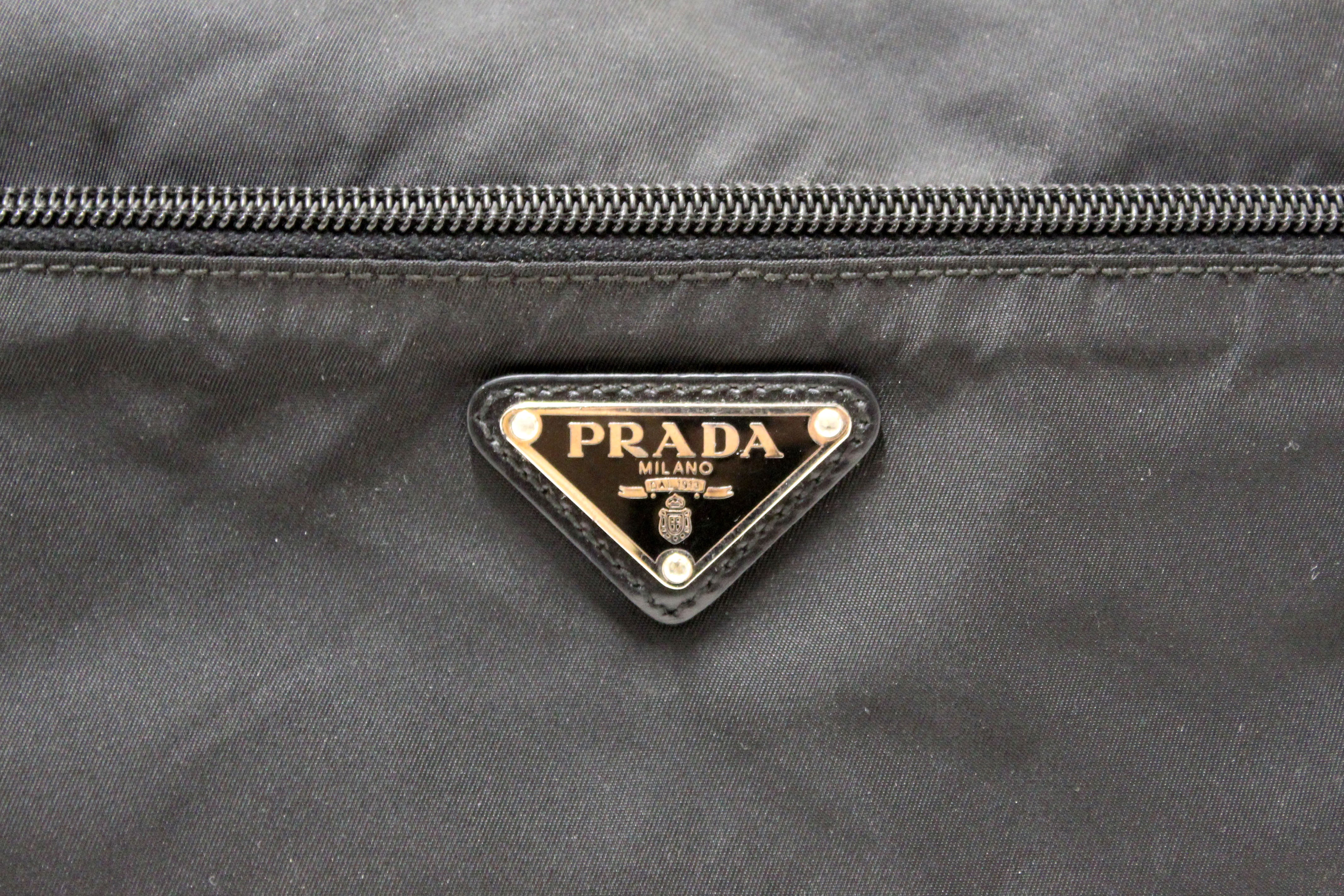 Authentic Prada Black Re-Nylon Messenger Bag