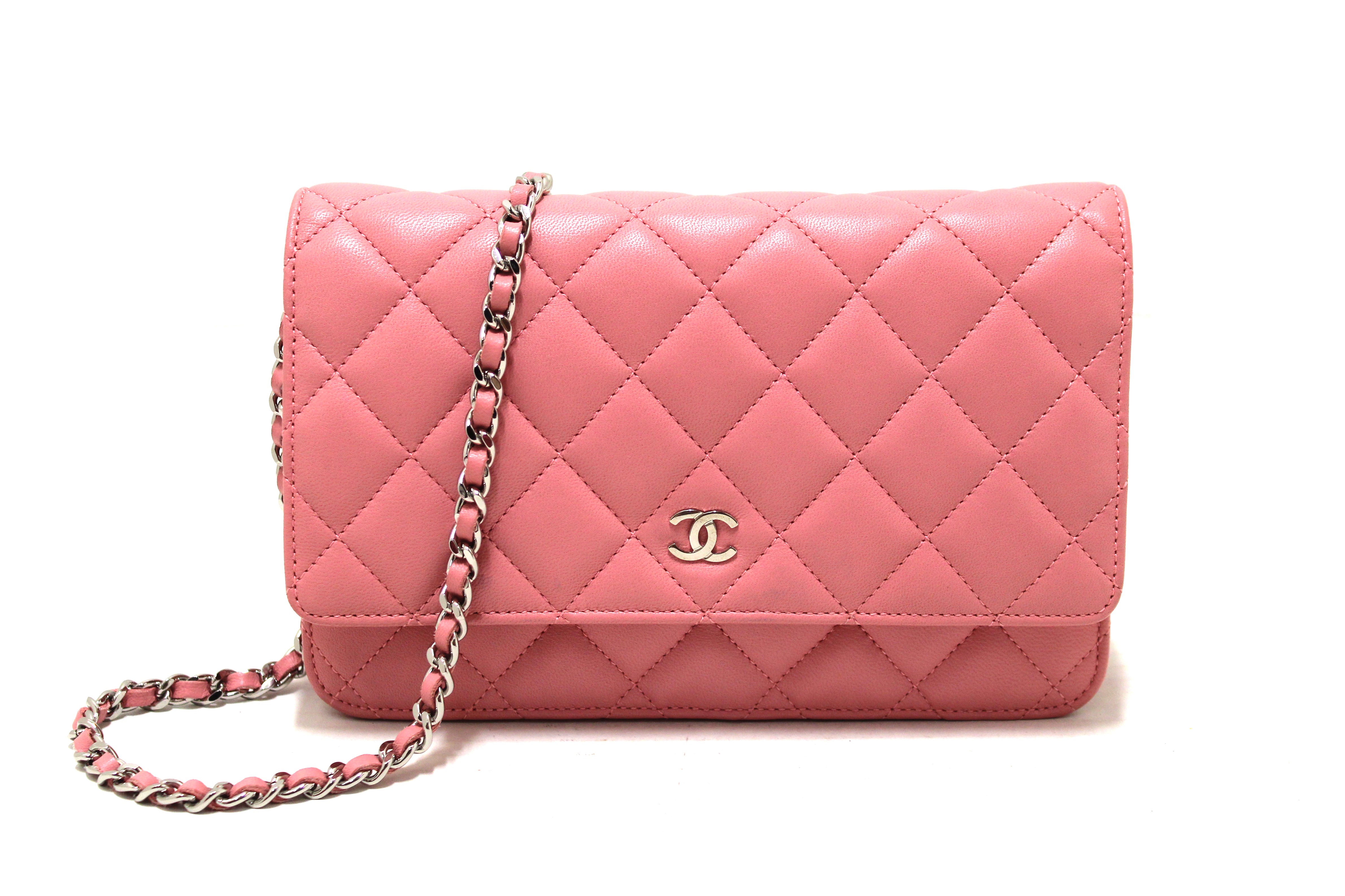 Chanel 19 Wallet On Chain WOC Pink Lambskin Leather – Italy Station