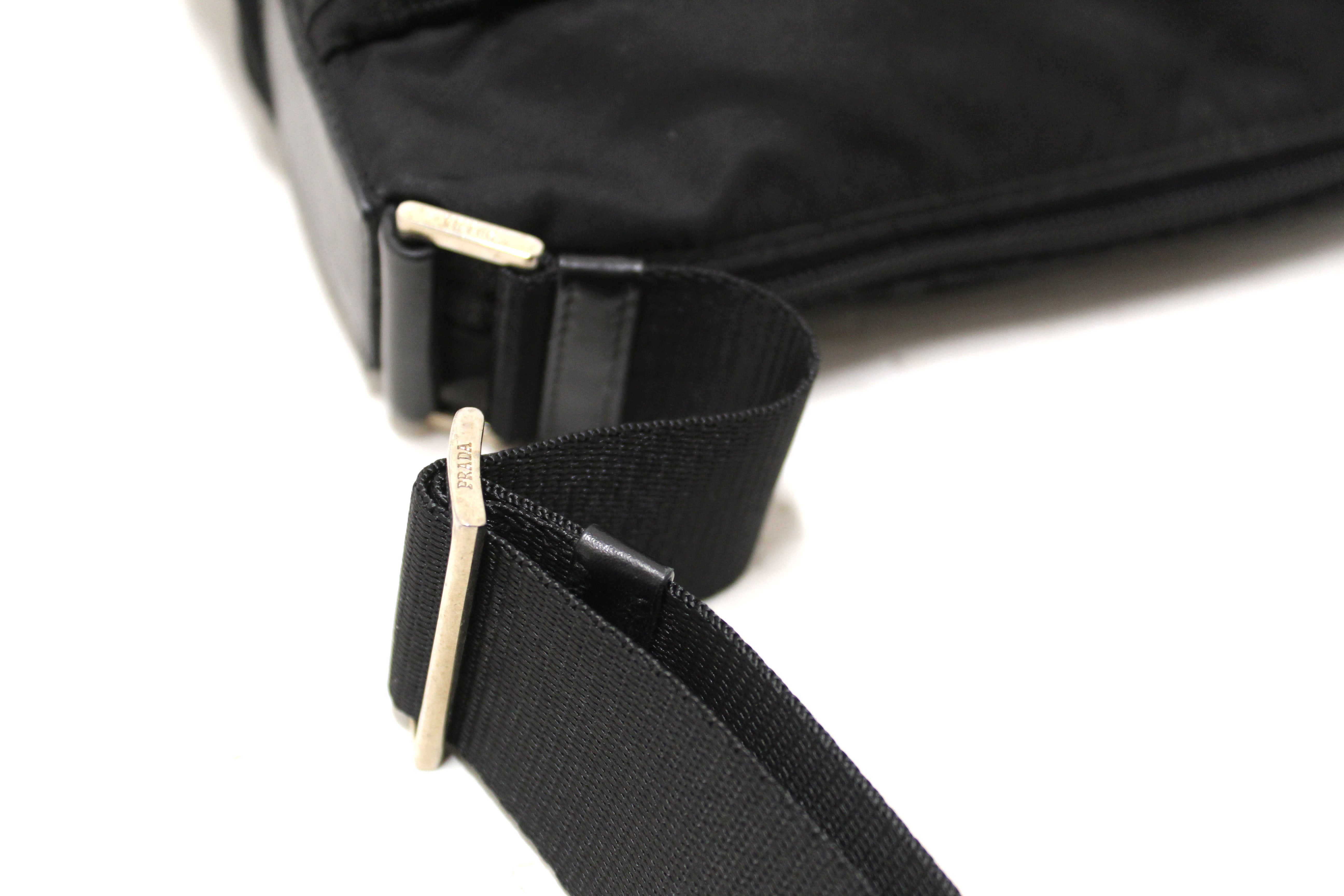 Authentic Prada Black Re-Nylon Messenger Bag