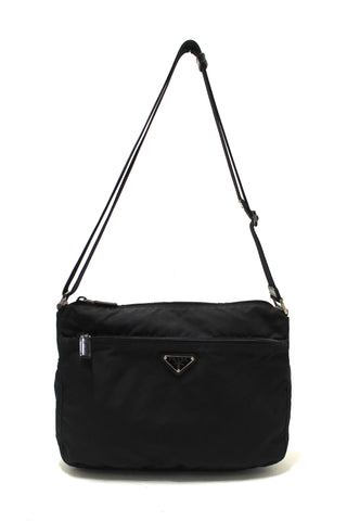 Authentic Prada Black Re-Nylon Messenger Bag