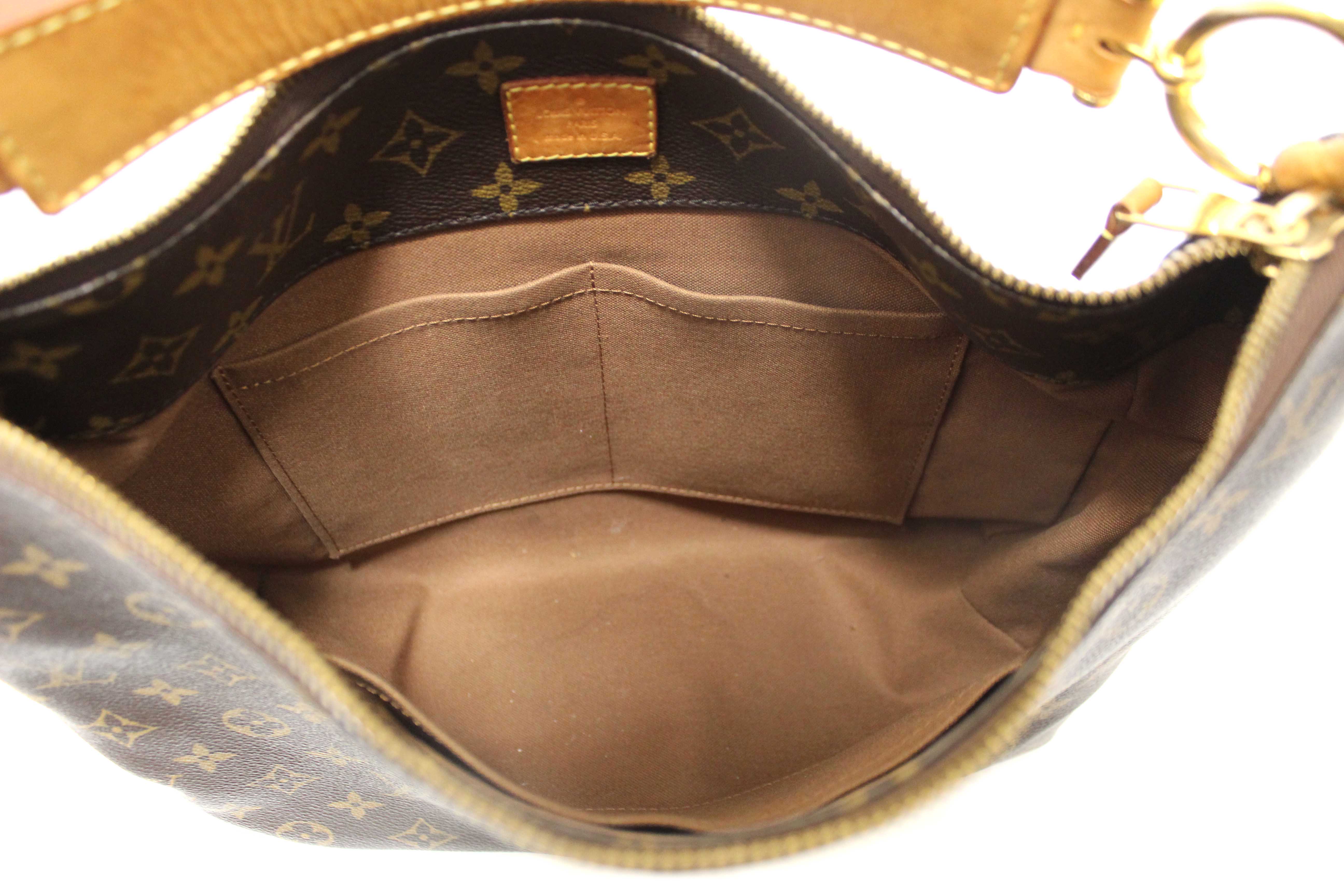 Authentic Louis Vuitton Classic Monogram Canvas Sully PM Hobo Bag