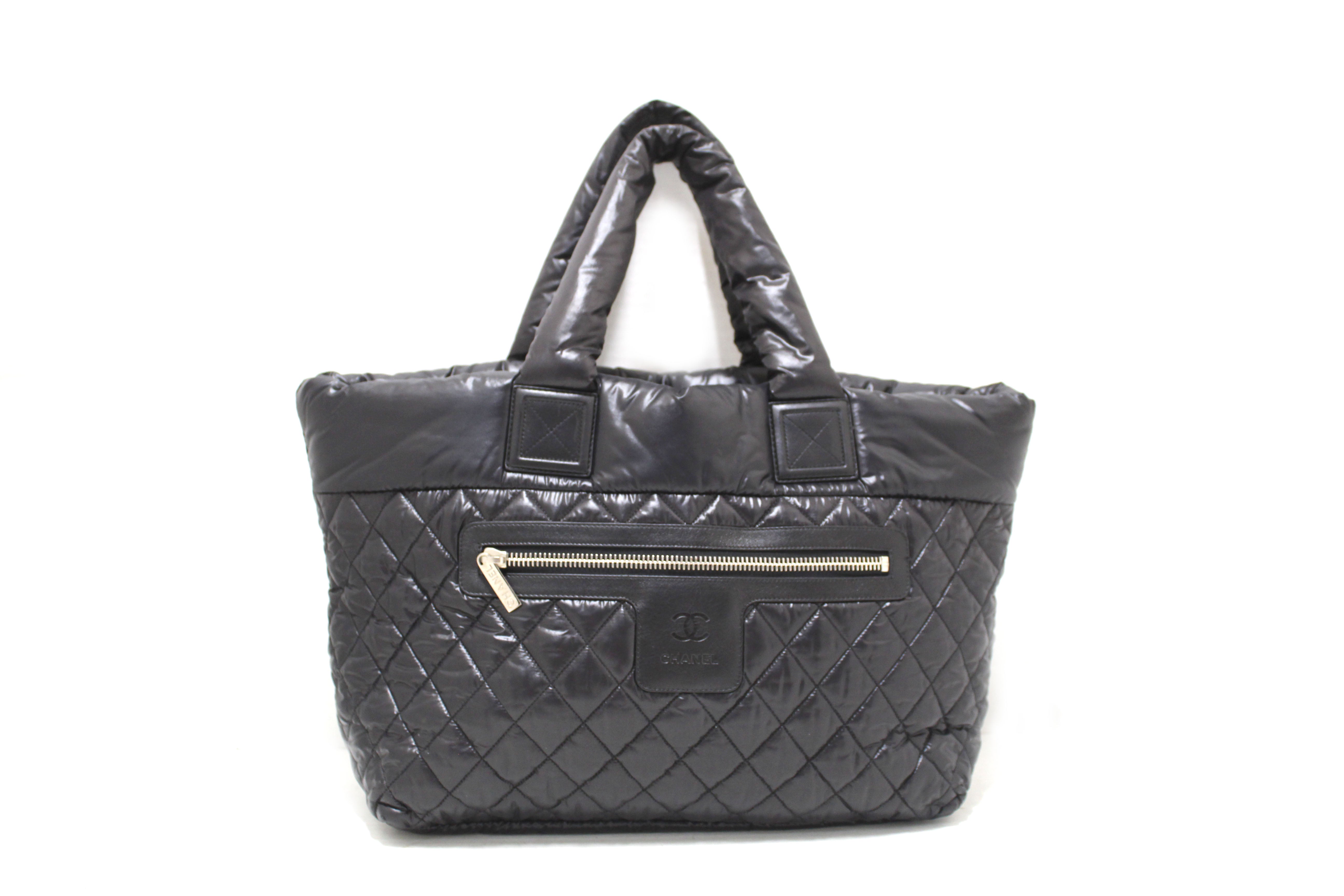 Chanel Nylon Polka Dot Medium Flap Bag
