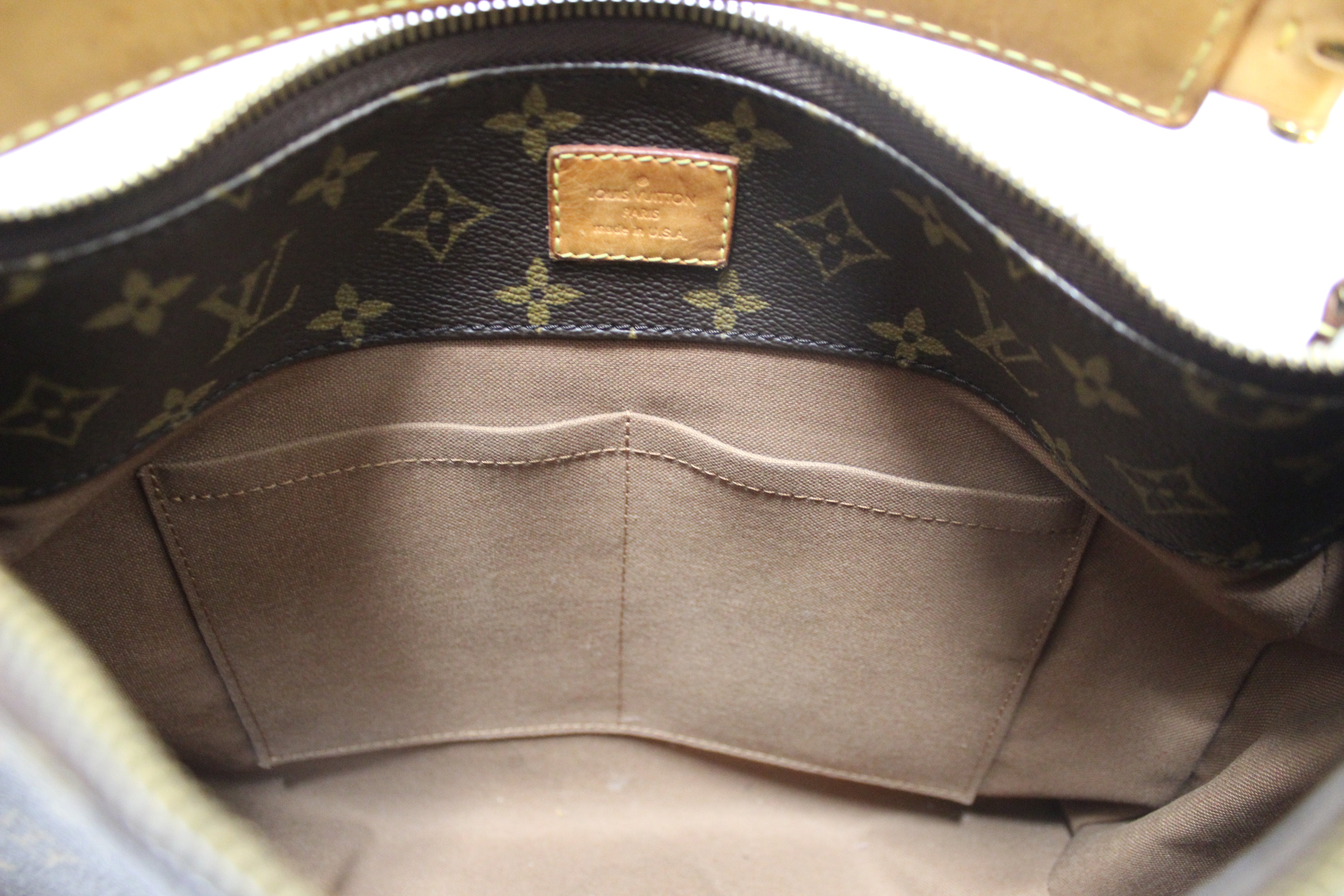 Authentic Louis Vuitton Classic Monogram Canvas Sully PM Hobo Bag