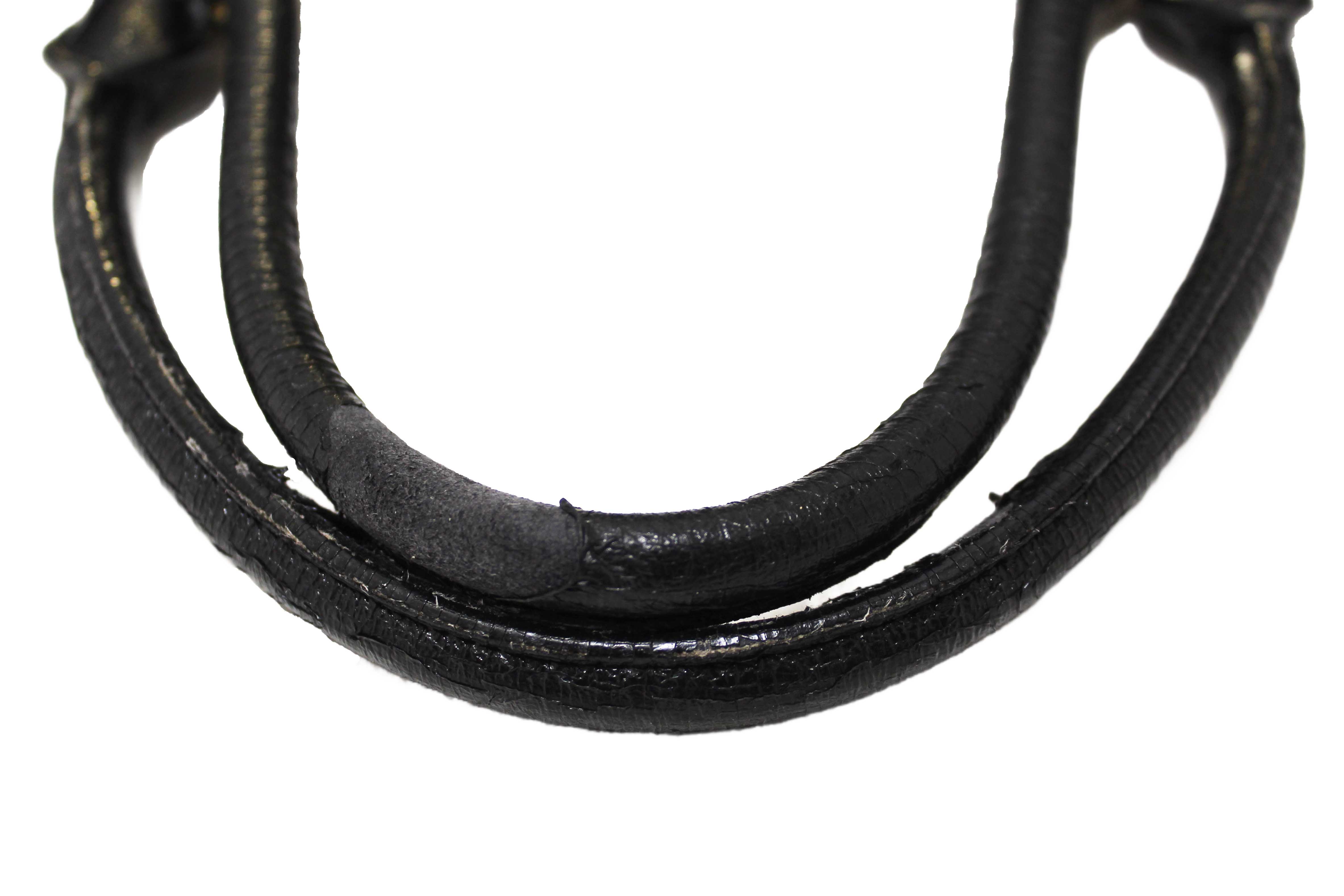 Authentic Miu Miu Black Matelasse Distressed Leather Large Tote