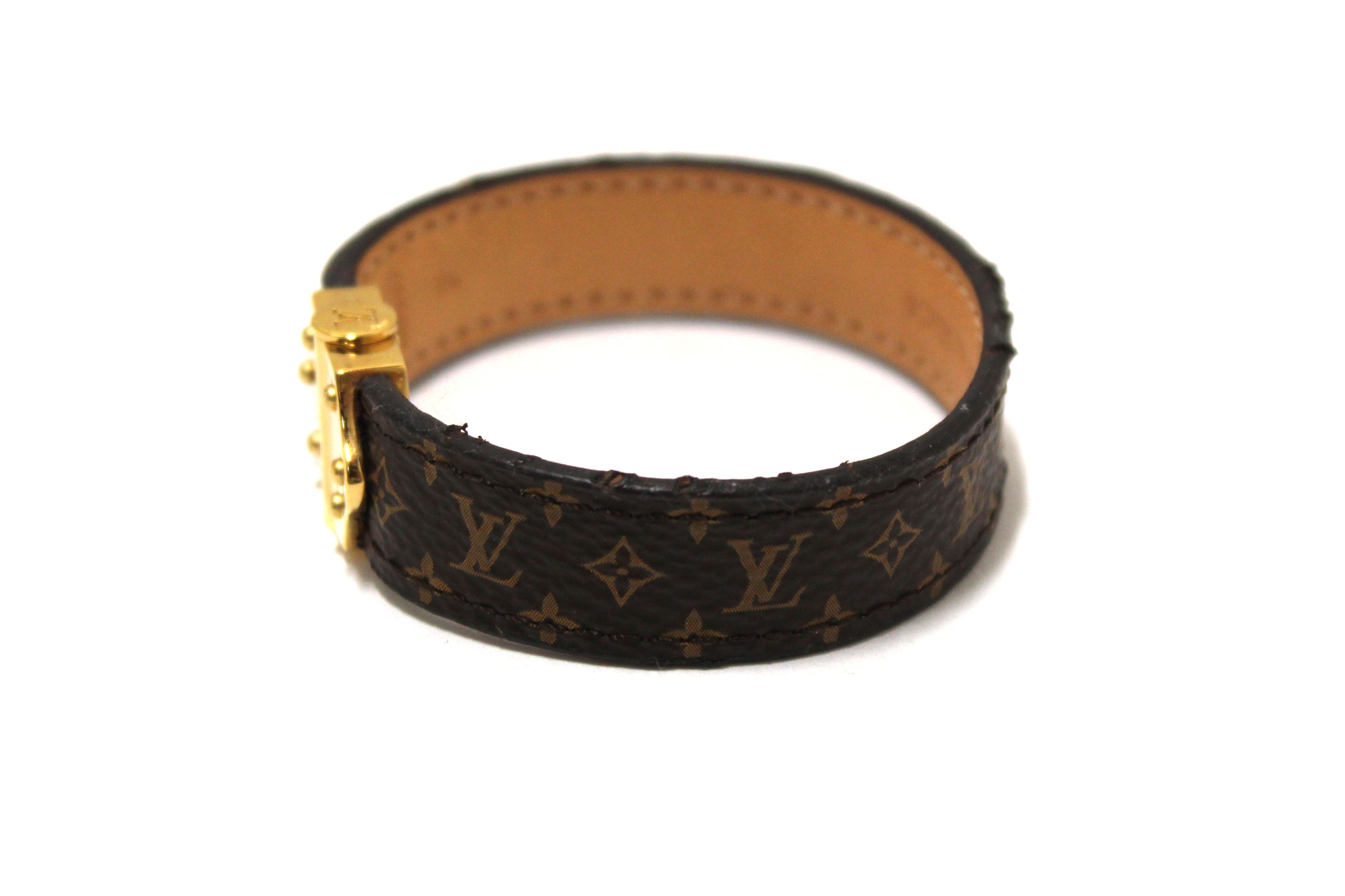 Authentic Louis Vuitton Nano Monogram Bracelet Size 17