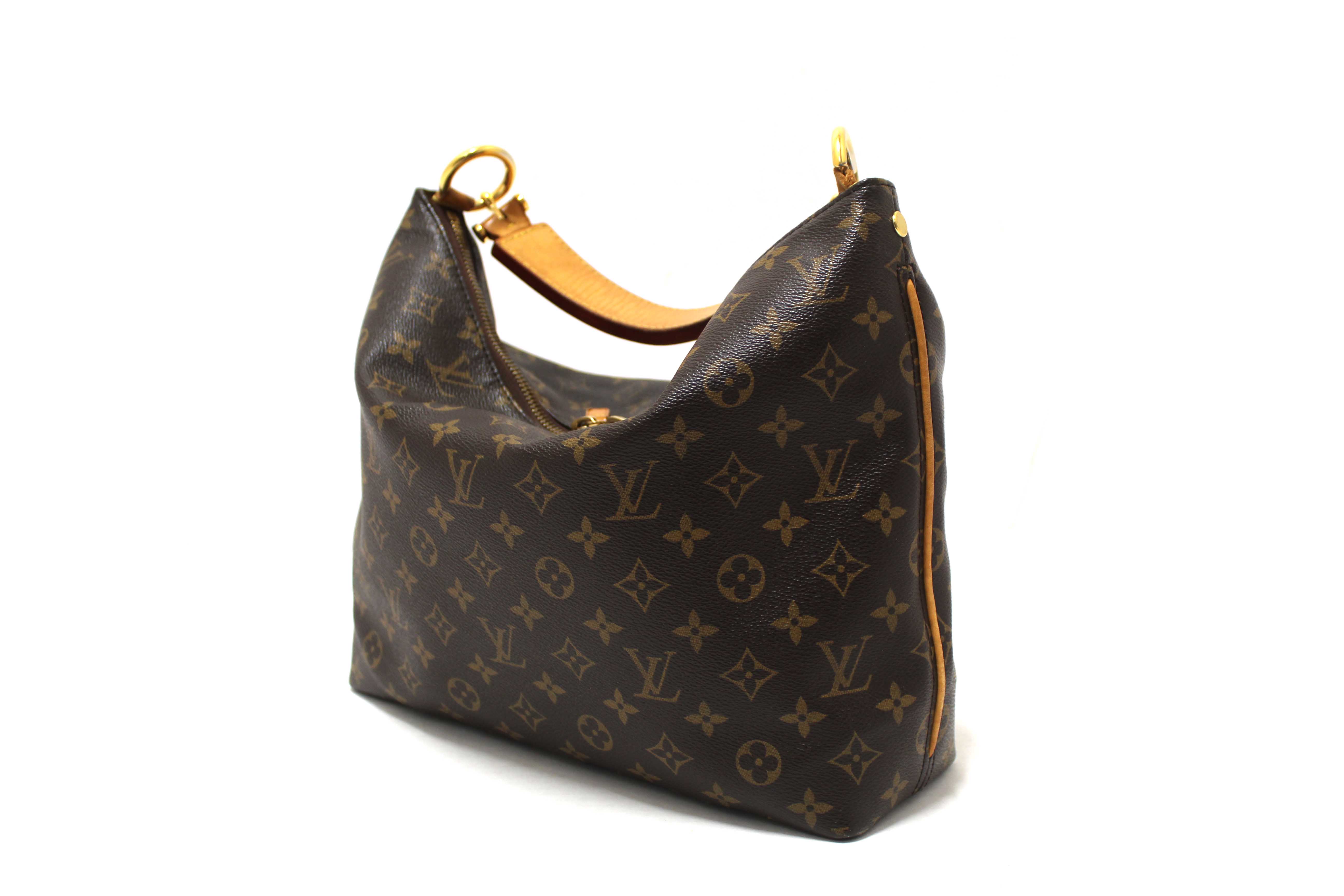 Authentic Louis Vuitton Classic Monogram Canvas Sully PM Hobo Bag