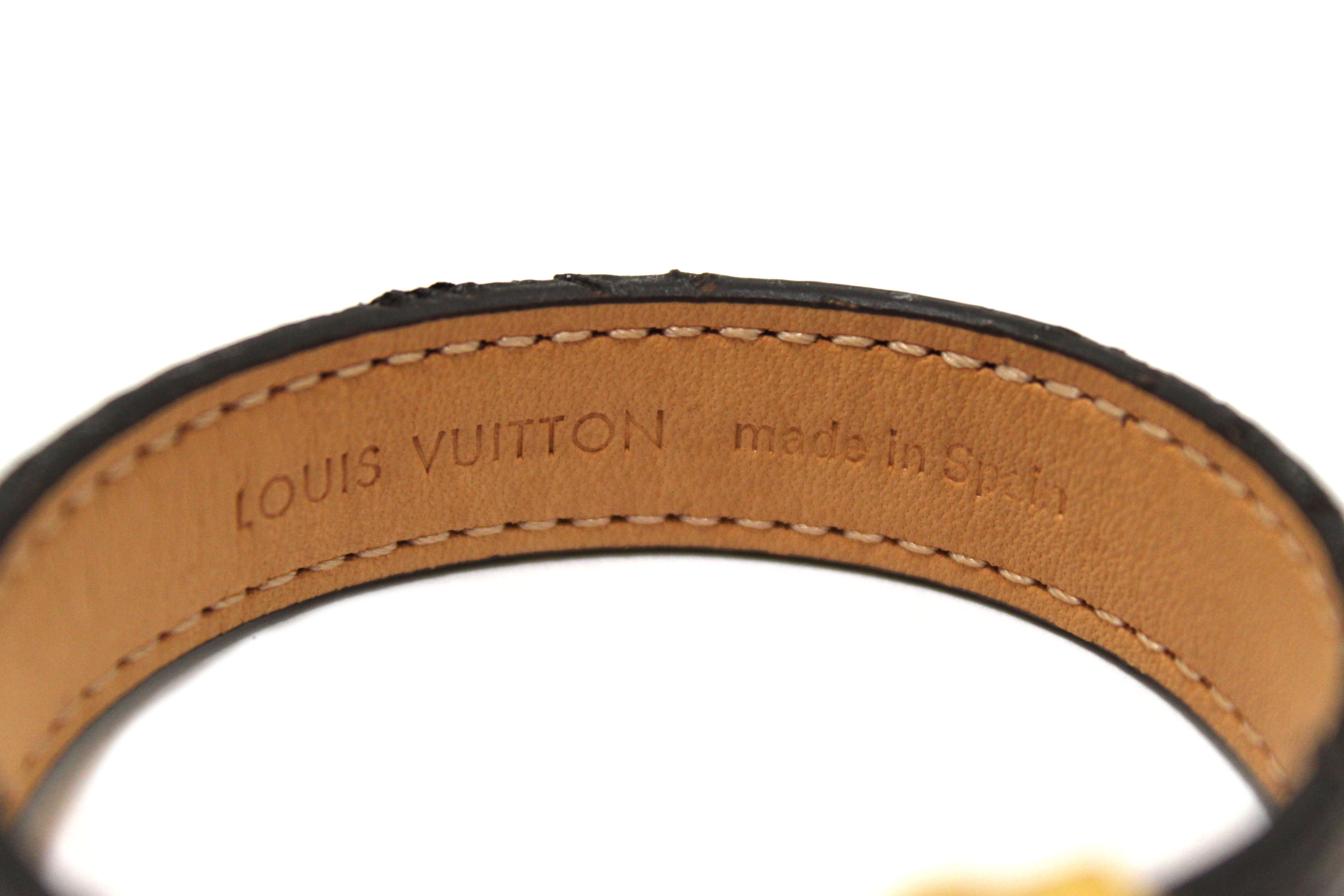 Authentic Louis Vuitton Nano Monogram Bracelet Size 17