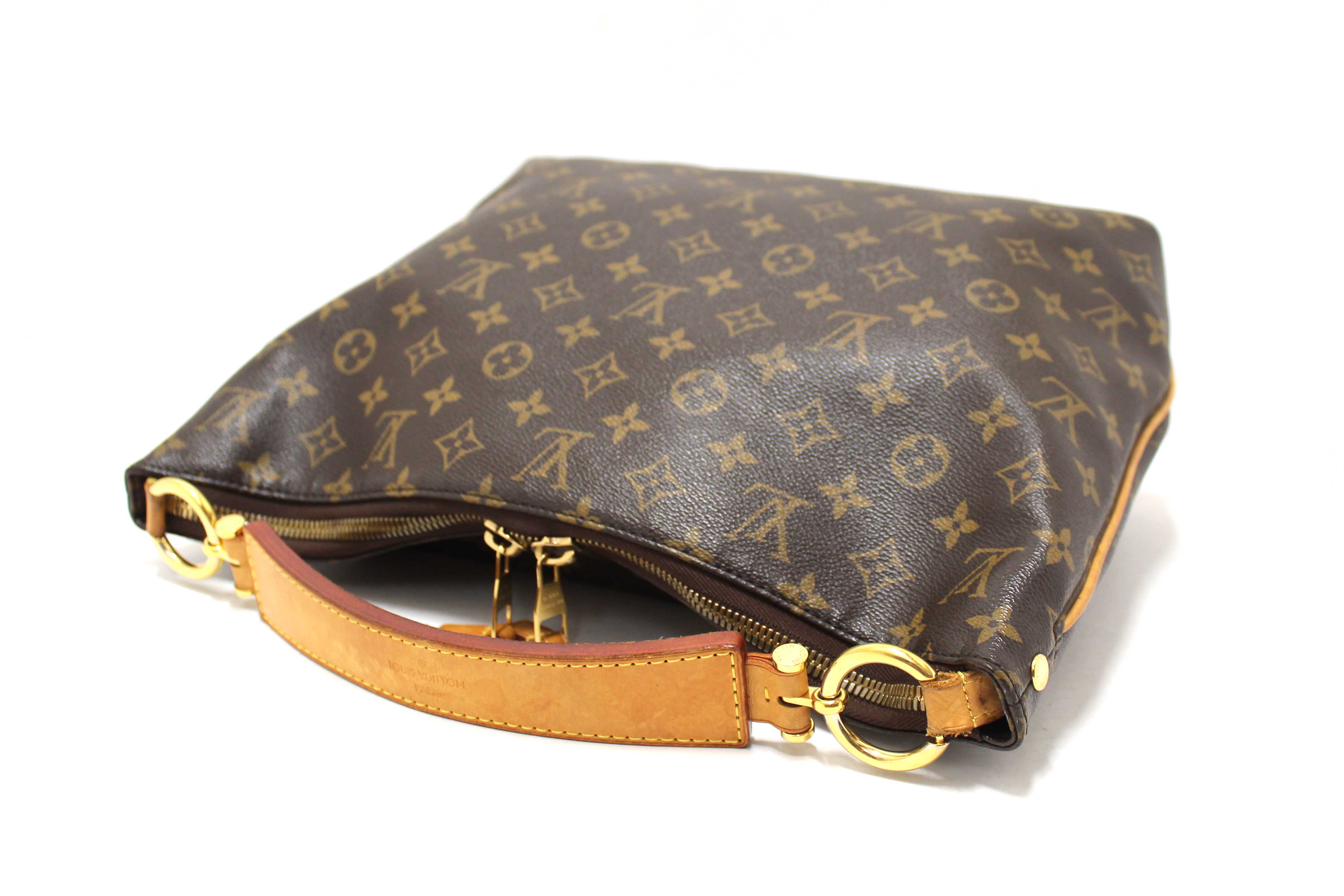 Authentic Louis Vuitton Classic Monogram Canvas Sully PM Hobo Bag