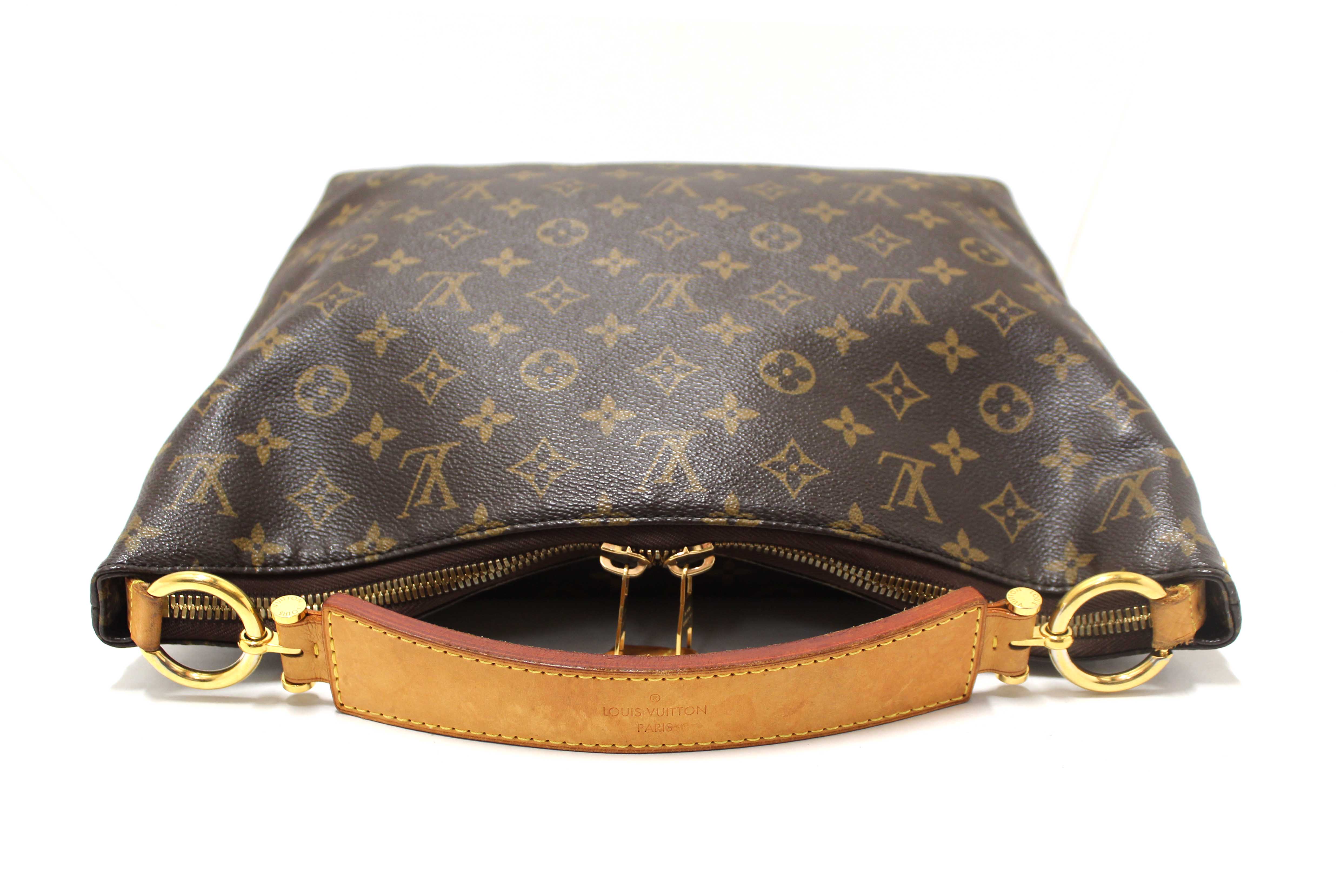 Authentic Louis Vuitton Classic Monogram Canvas Sully PM Hobo Bag