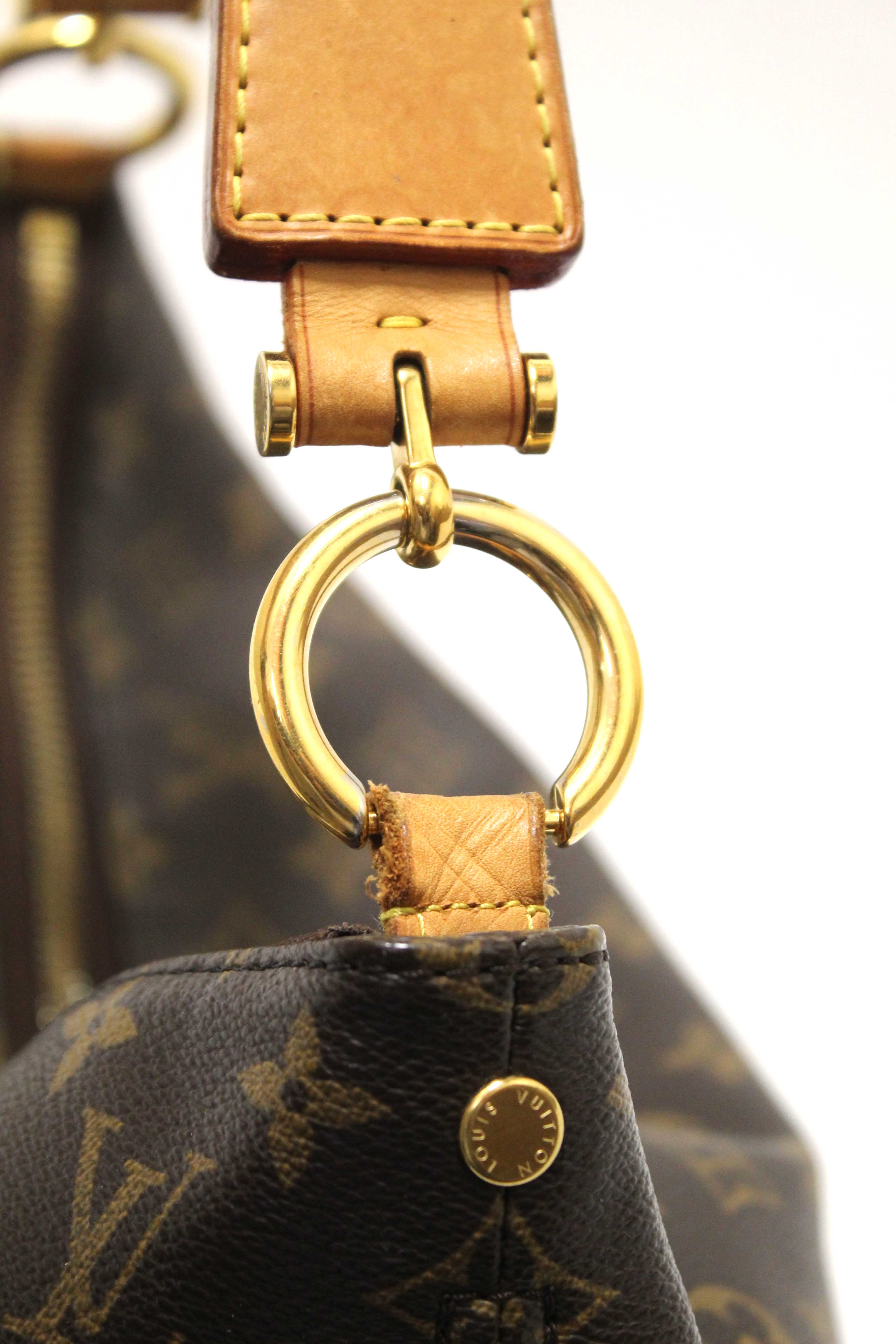 Authentic Louis Vuitton Classic Monogram Canvas Sully PM Hobo Bag