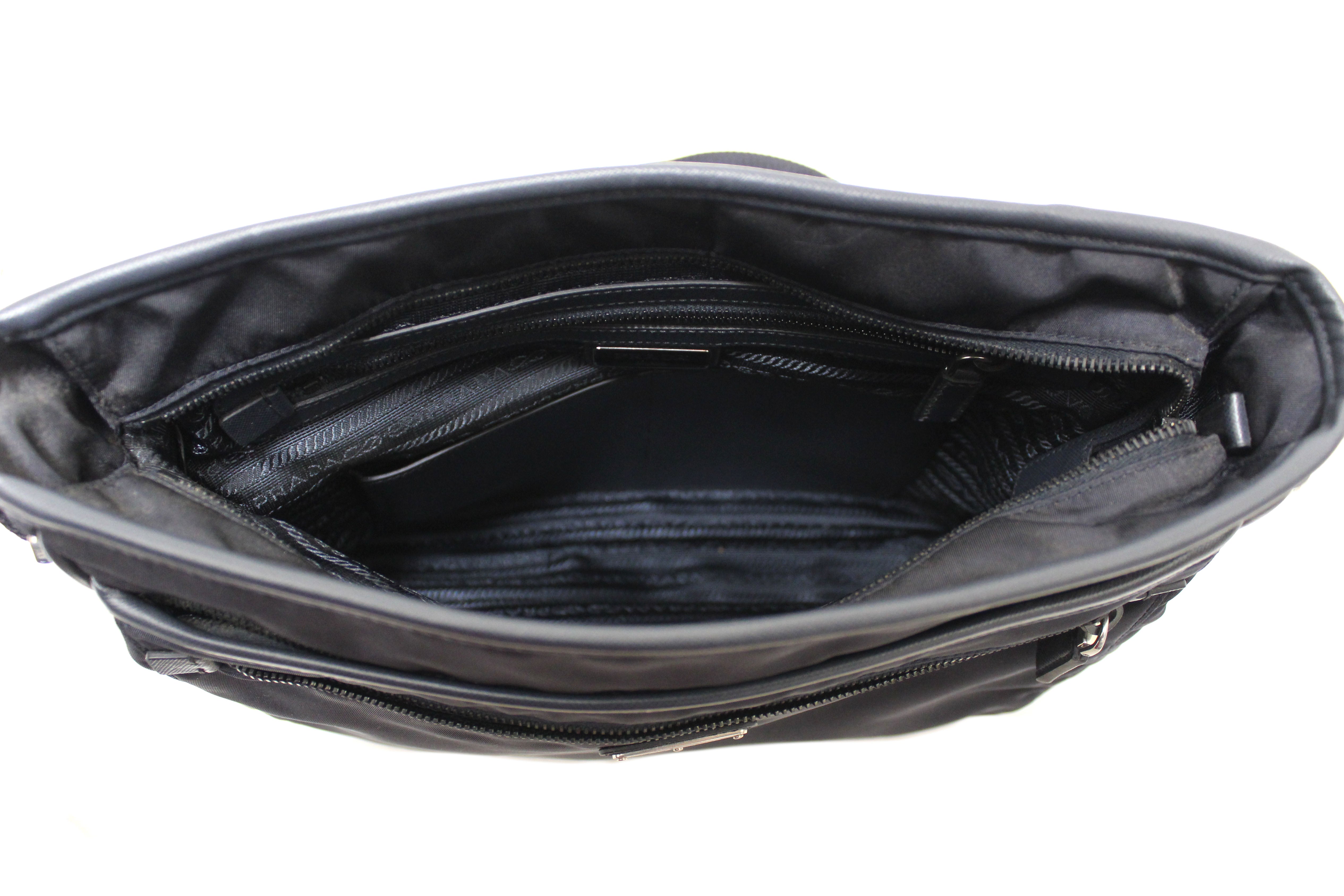 Authentic Prada Navy Blue Re-Nylon Messenger Bag
