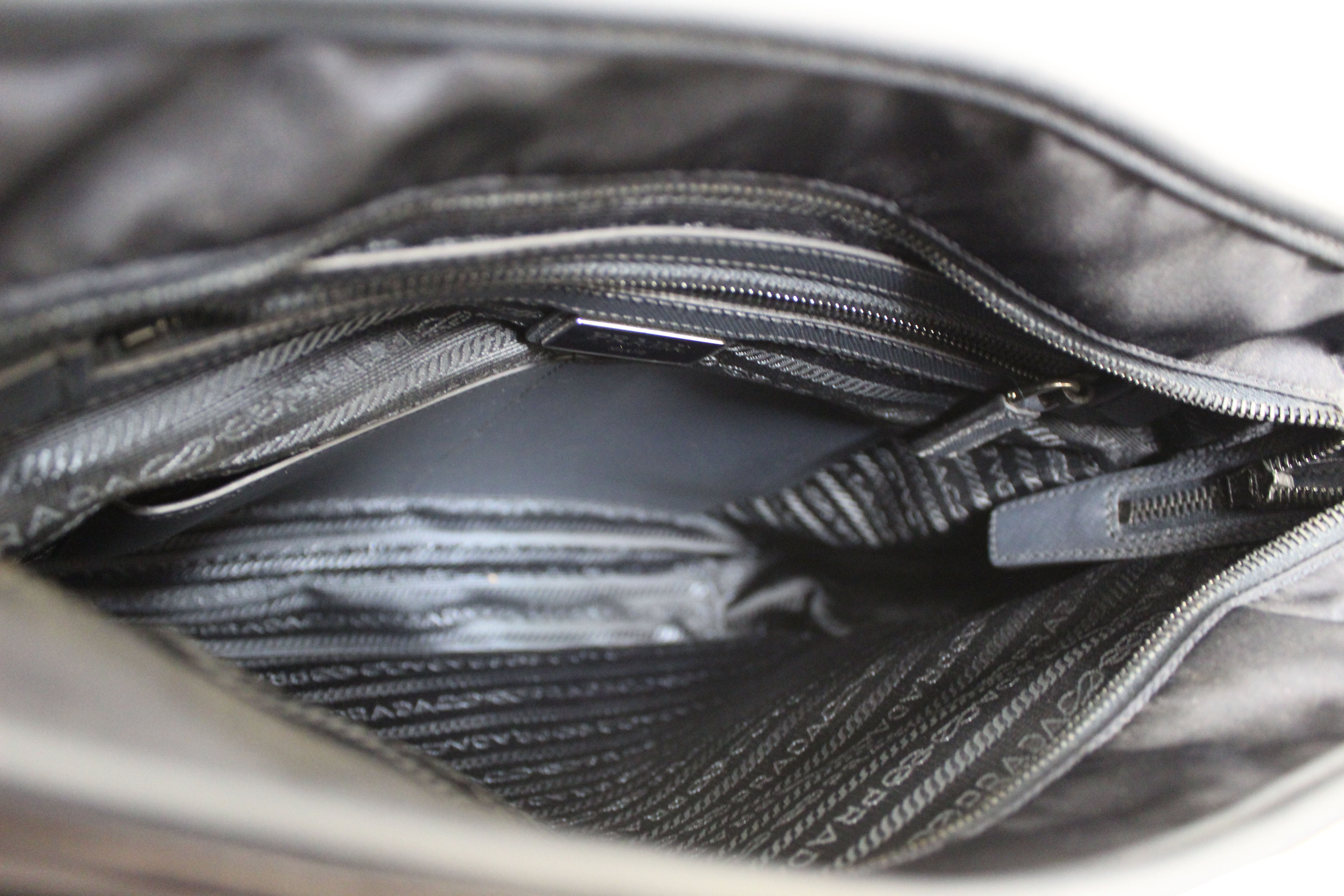 Authentic Prada Navy Blue Re-Nylon Messenger Bag