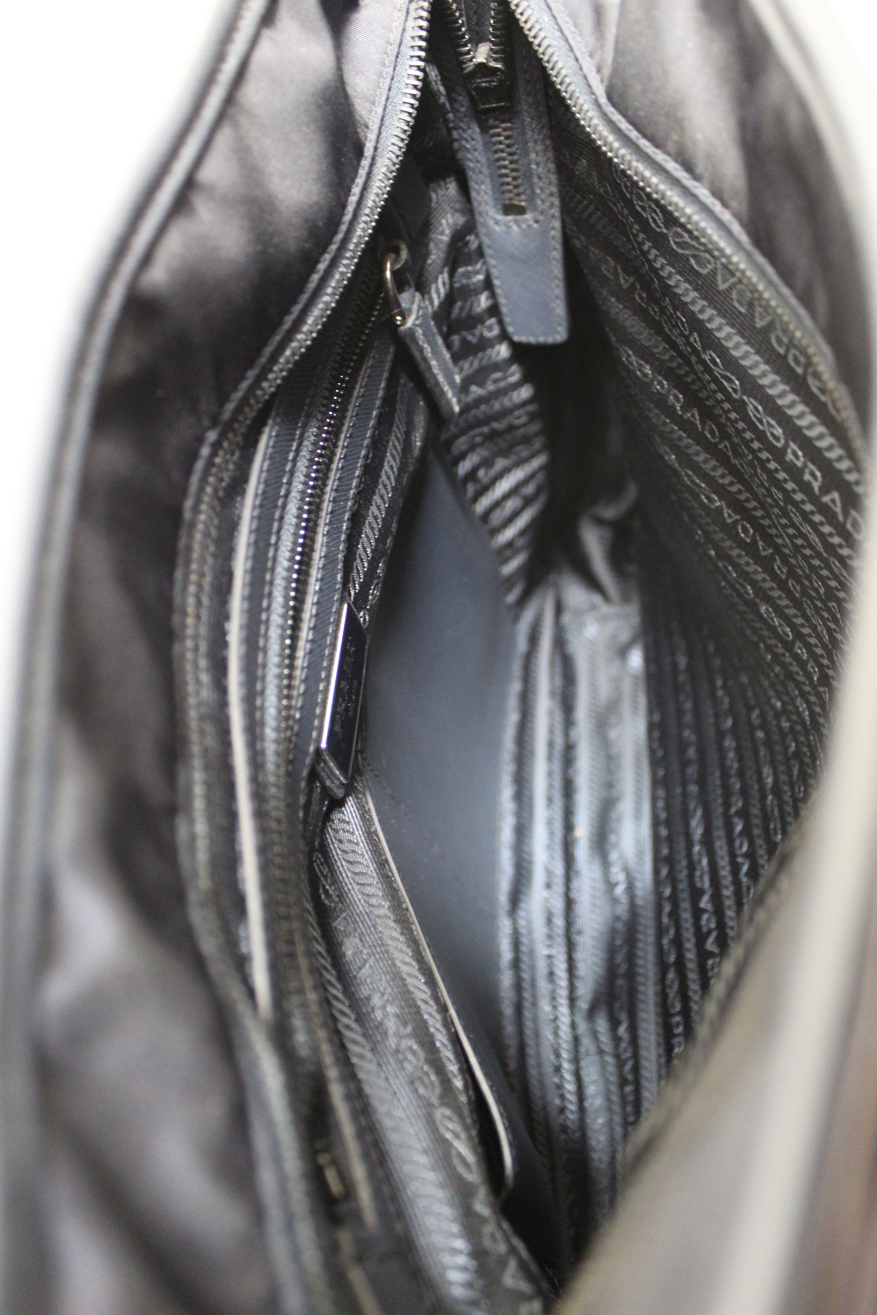 Authentic Prada Navy Blue Re-Nylon Messenger Bag