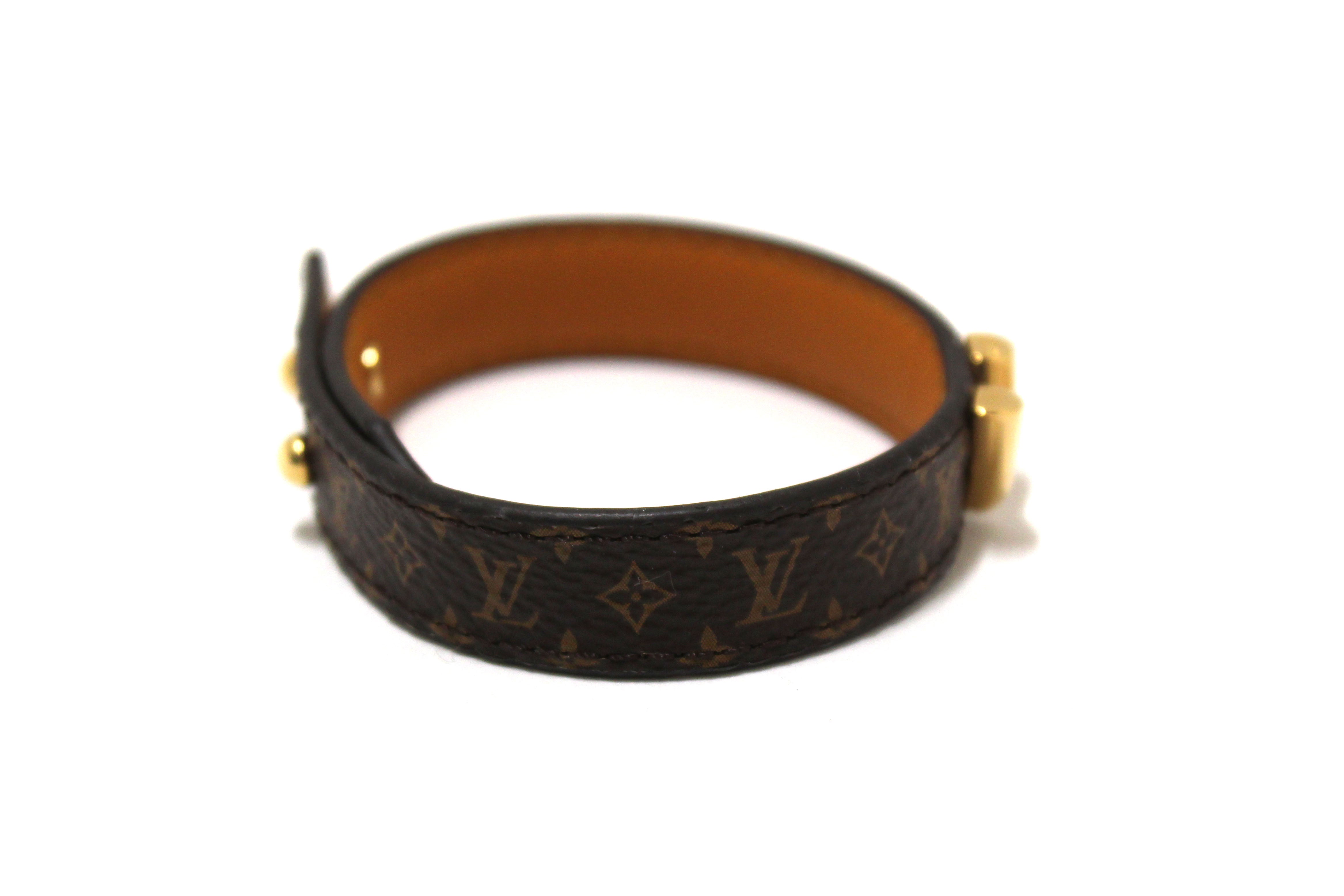 Authentic Louis Vuitton Monogram Essential V Bracelet Size 17