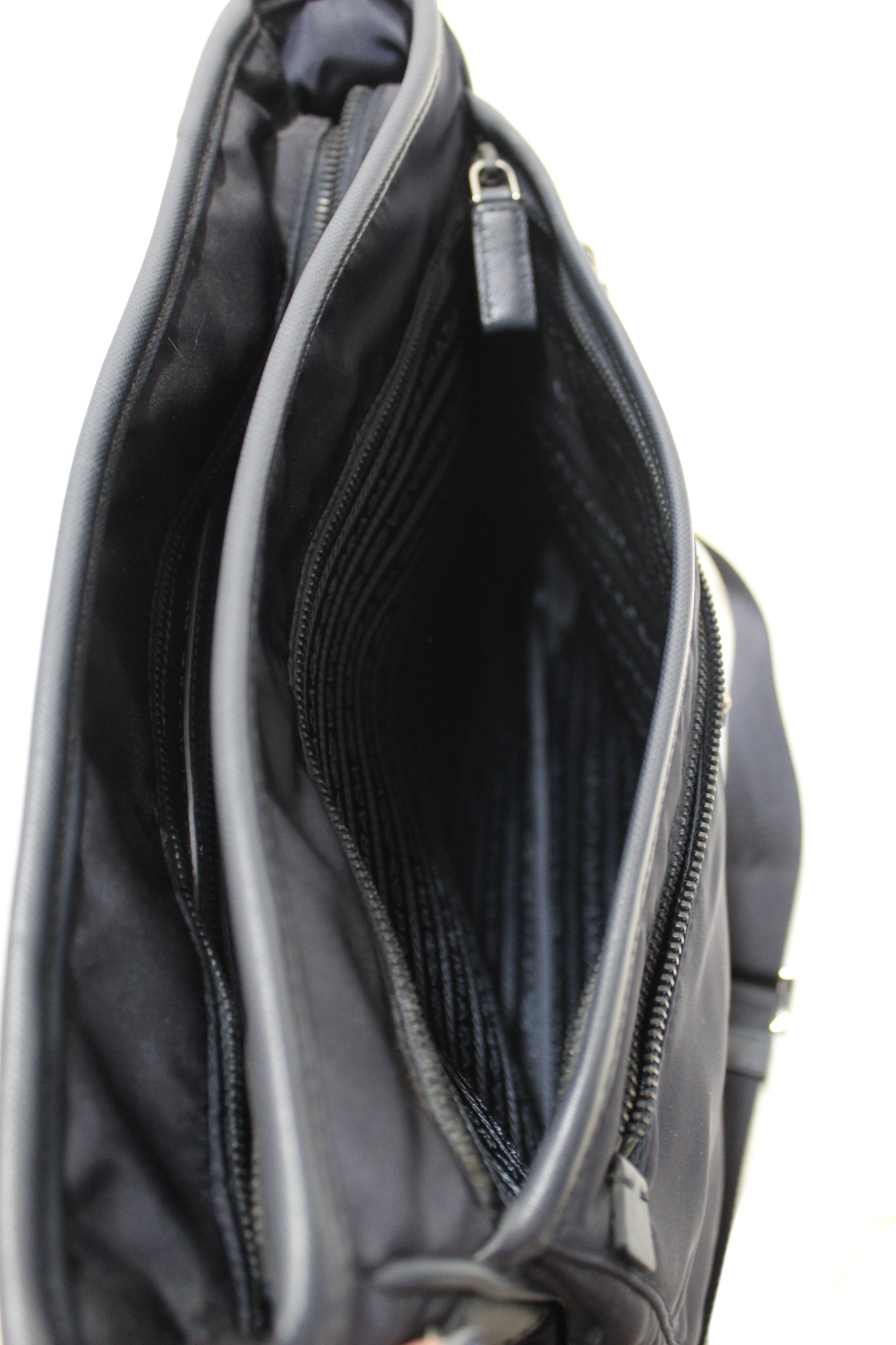 Authentic Prada Navy Blue Re-Nylon Messenger Bag