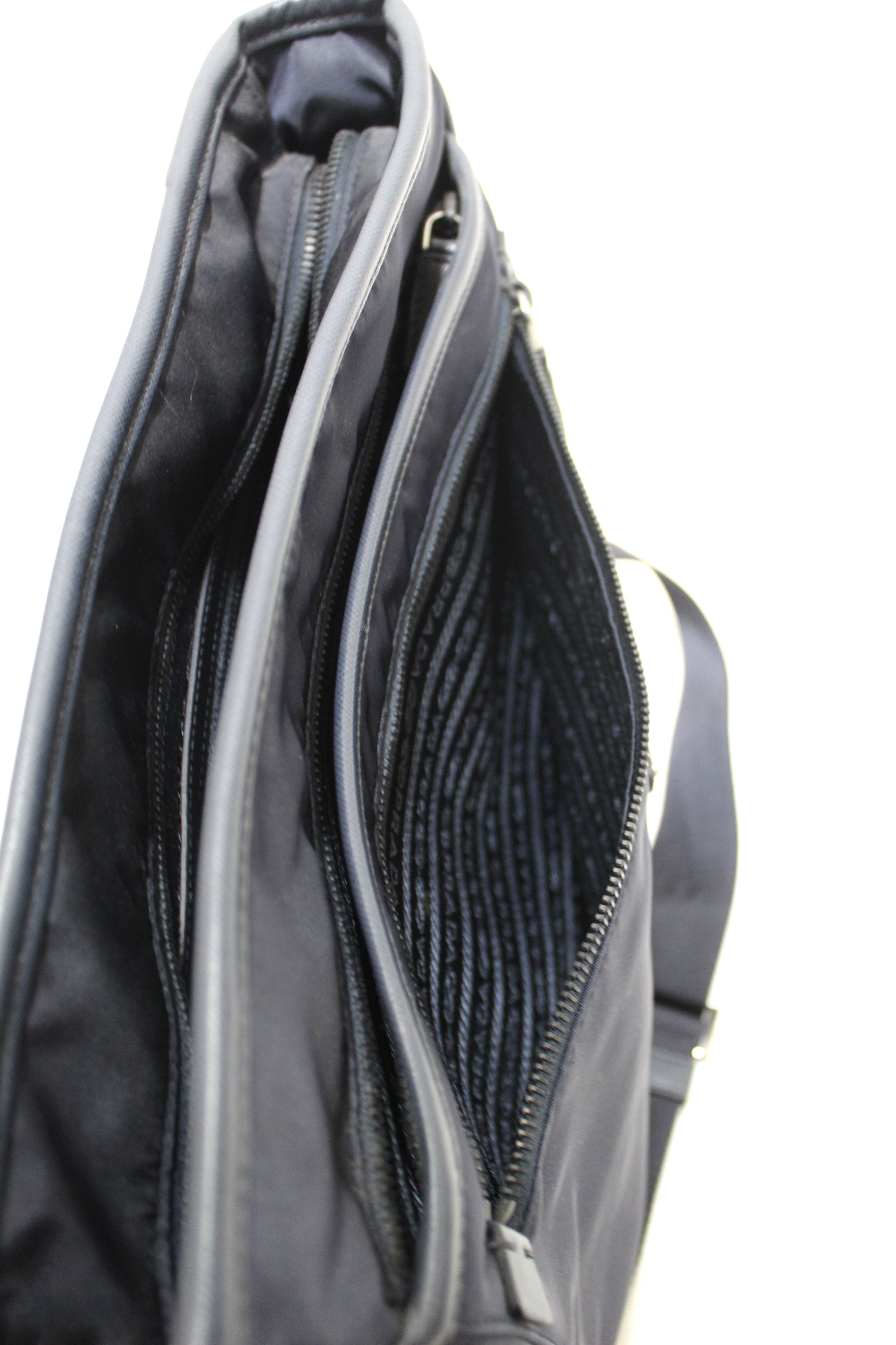 Authentic Prada Navy Blue Re-Nylon Messenger Bag