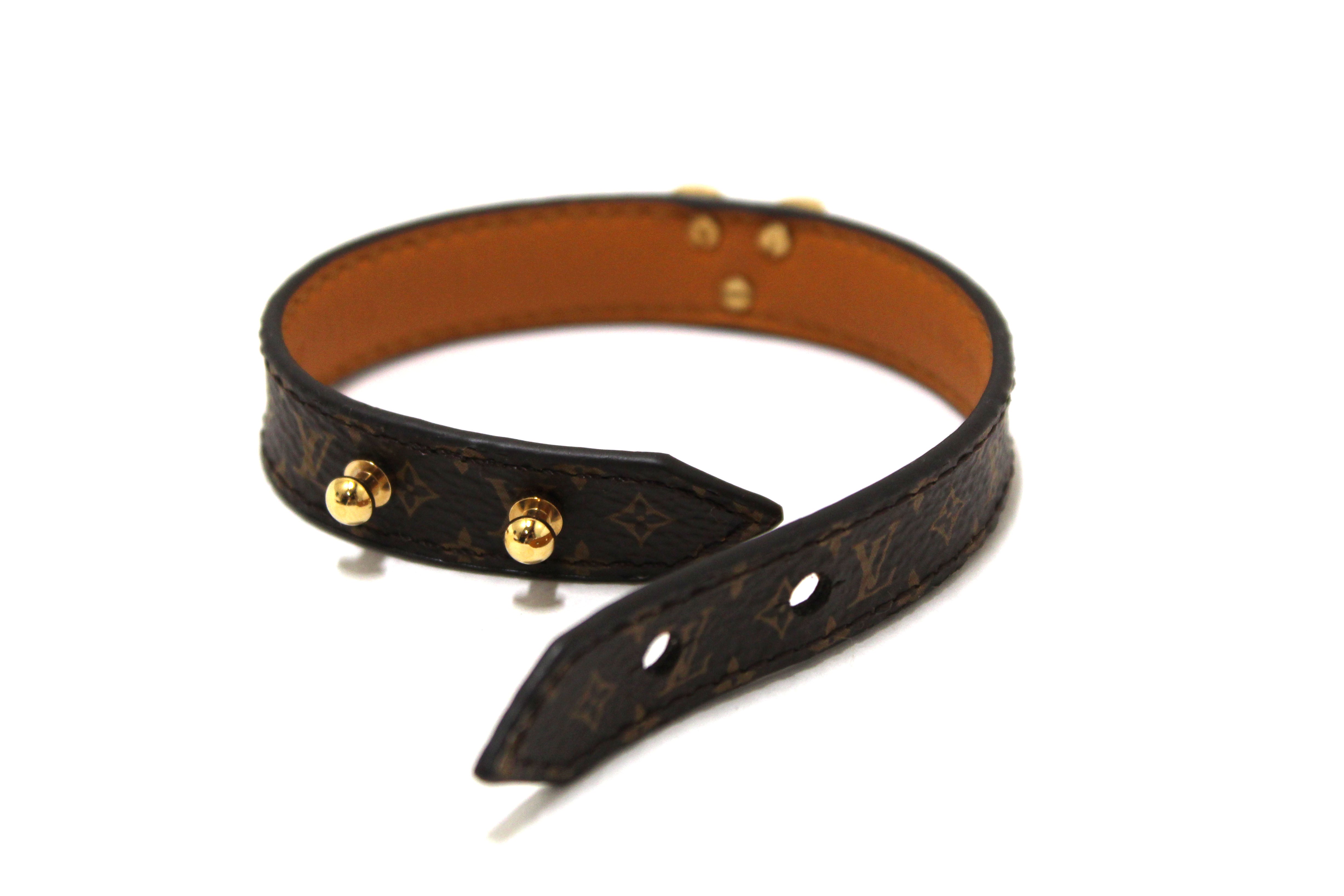 Authentic Louis Vuitton Monogram Essential V Bracelet Size 17