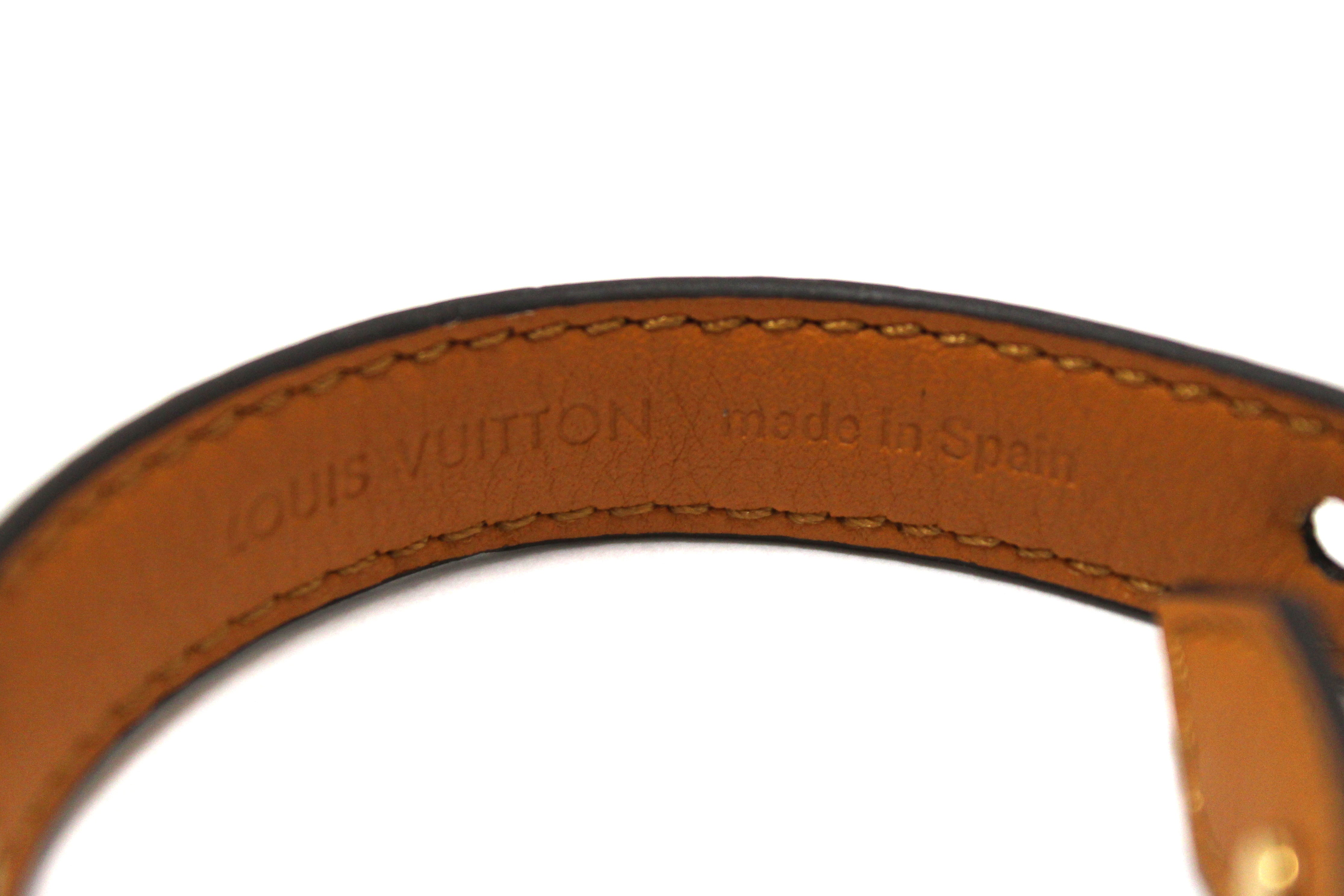 Authentic Louis Vuitton Monogram Essential V Bracelet Size 17