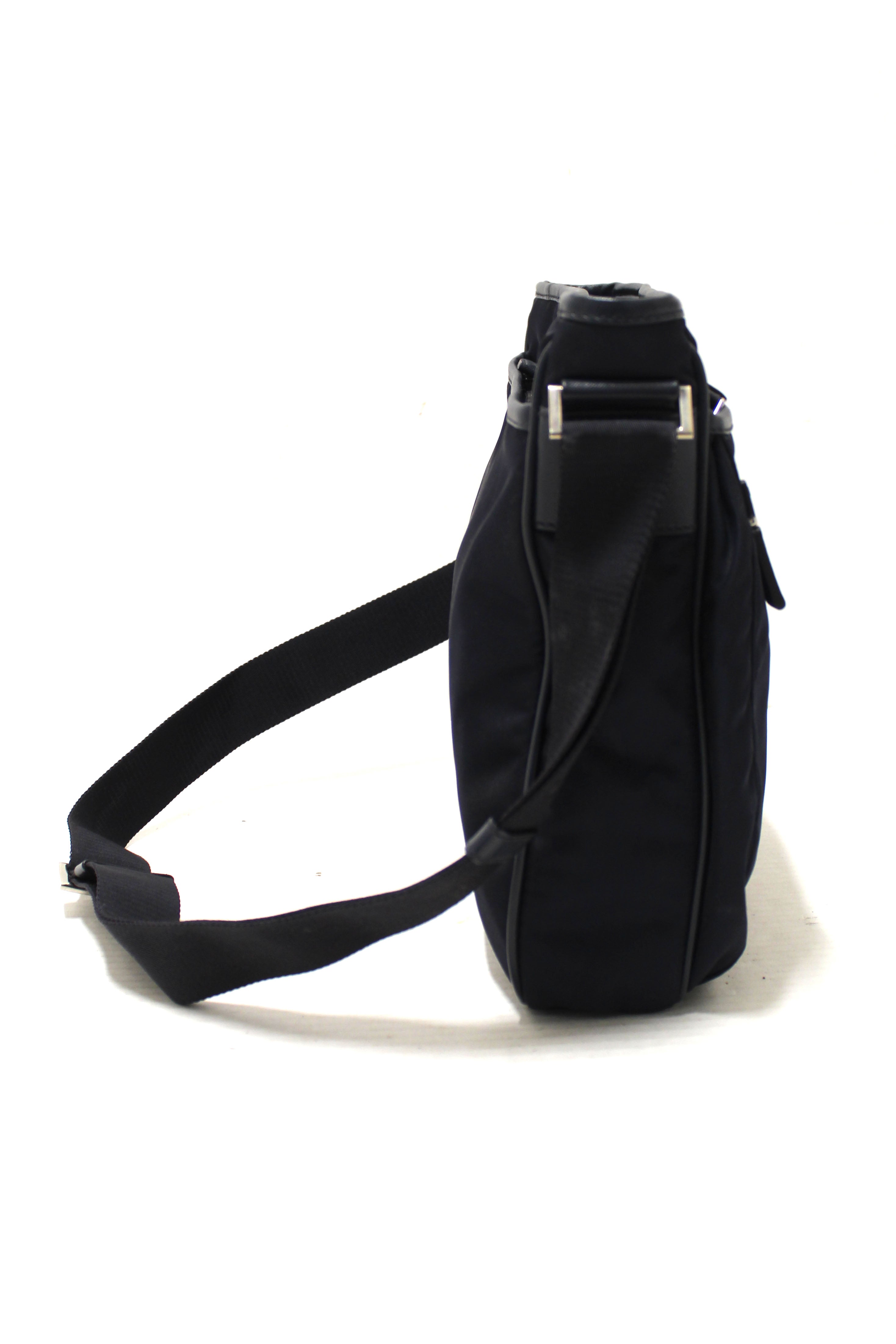 Authentic Prada Navy Blue Re-Nylon Messenger Bag