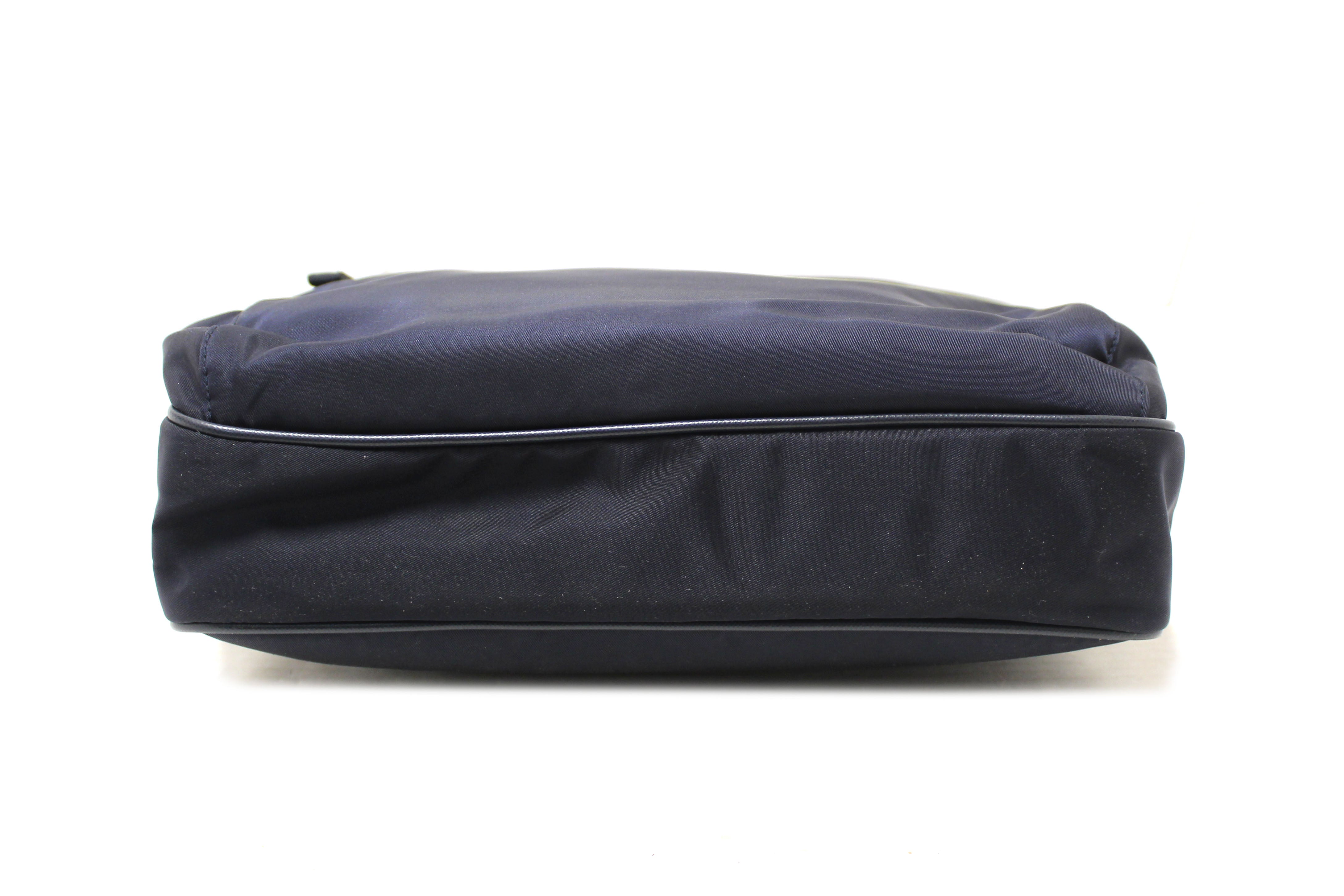 Authentic Prada Navy Blue Re-Nylon Messenger Bag