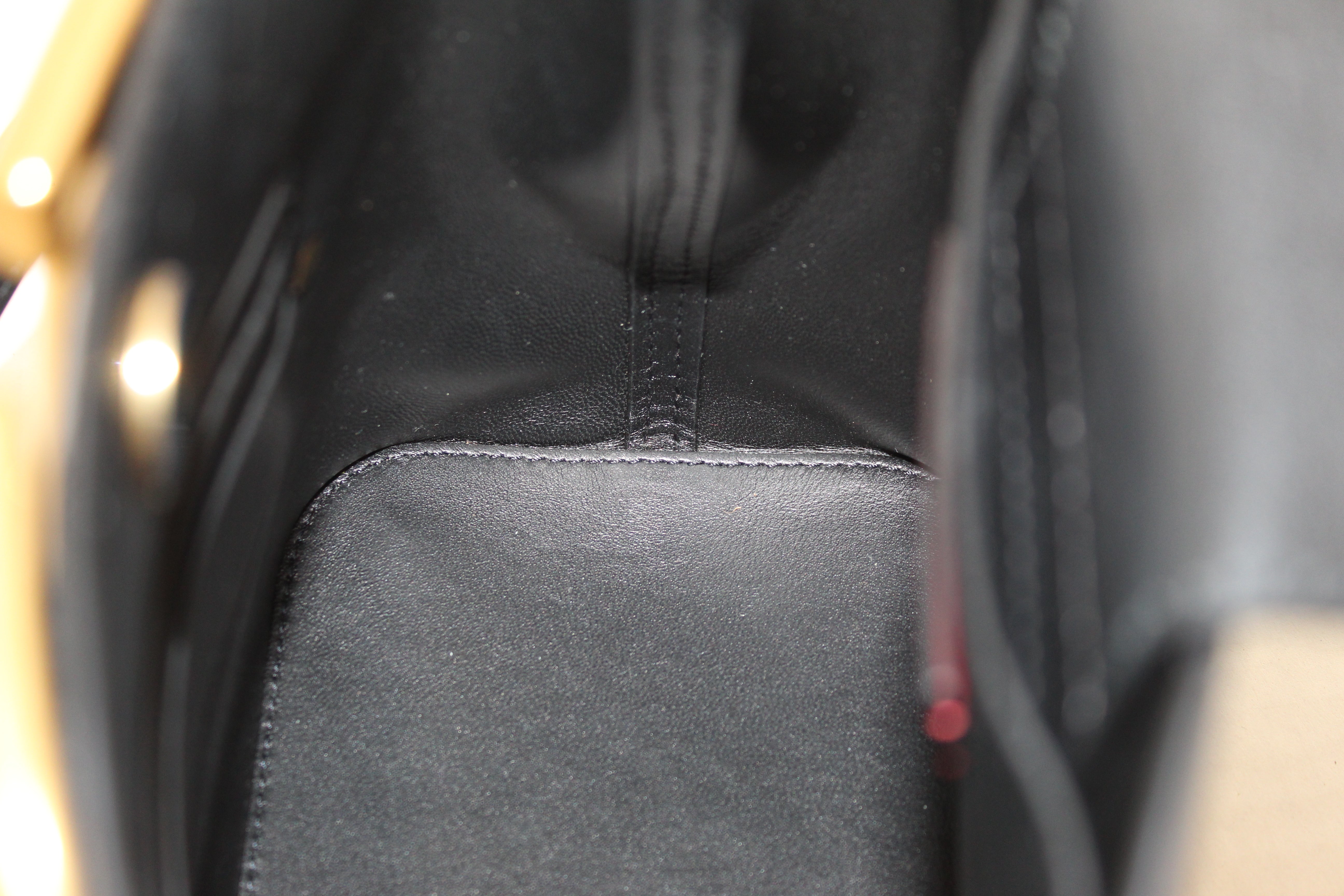 Authentic Valentino Black Leather Supervee Top Handle Bag