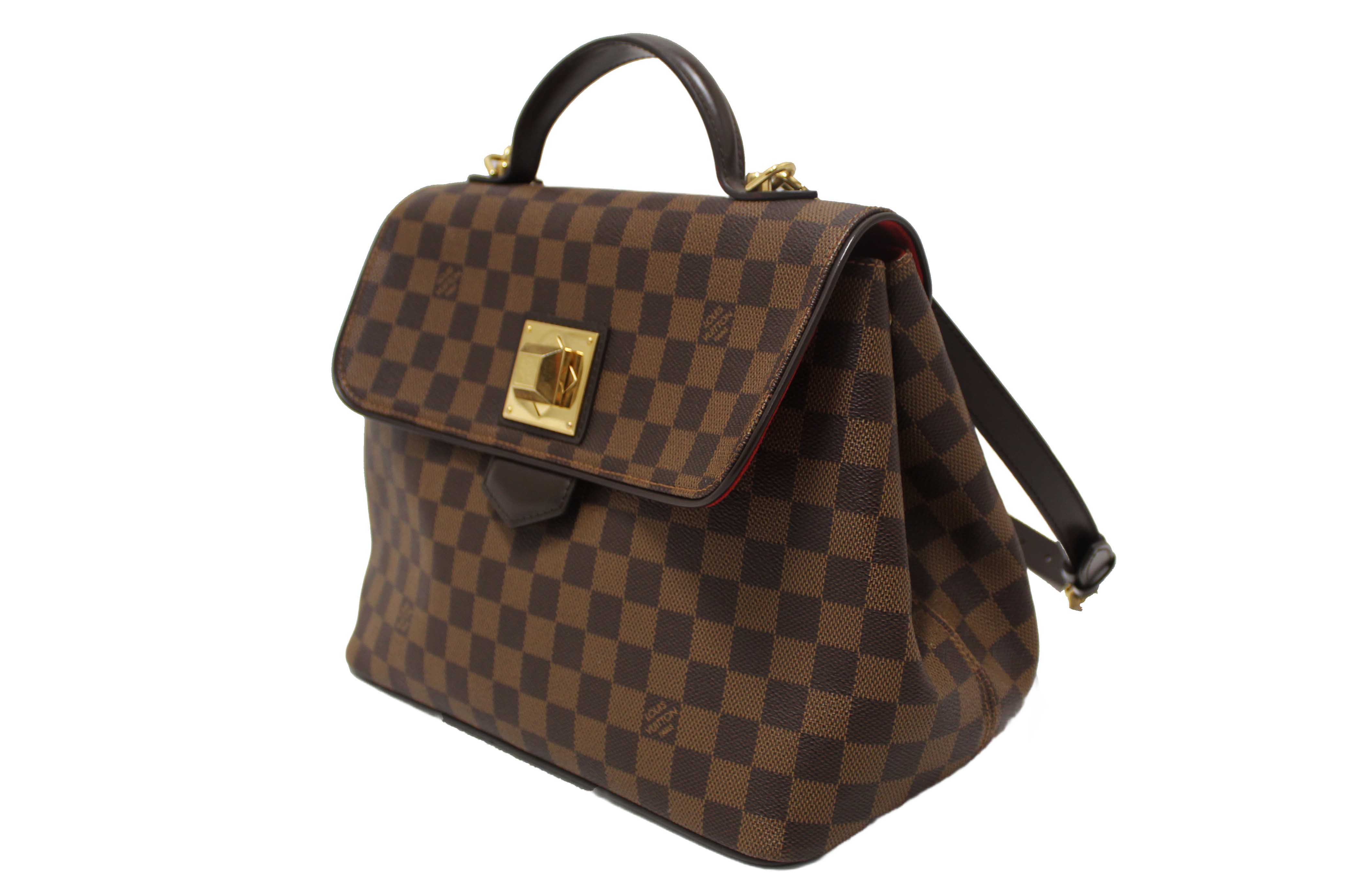 Authentic Louis Vuitton Damier Ebene Bergamo MM Shoulder Bag