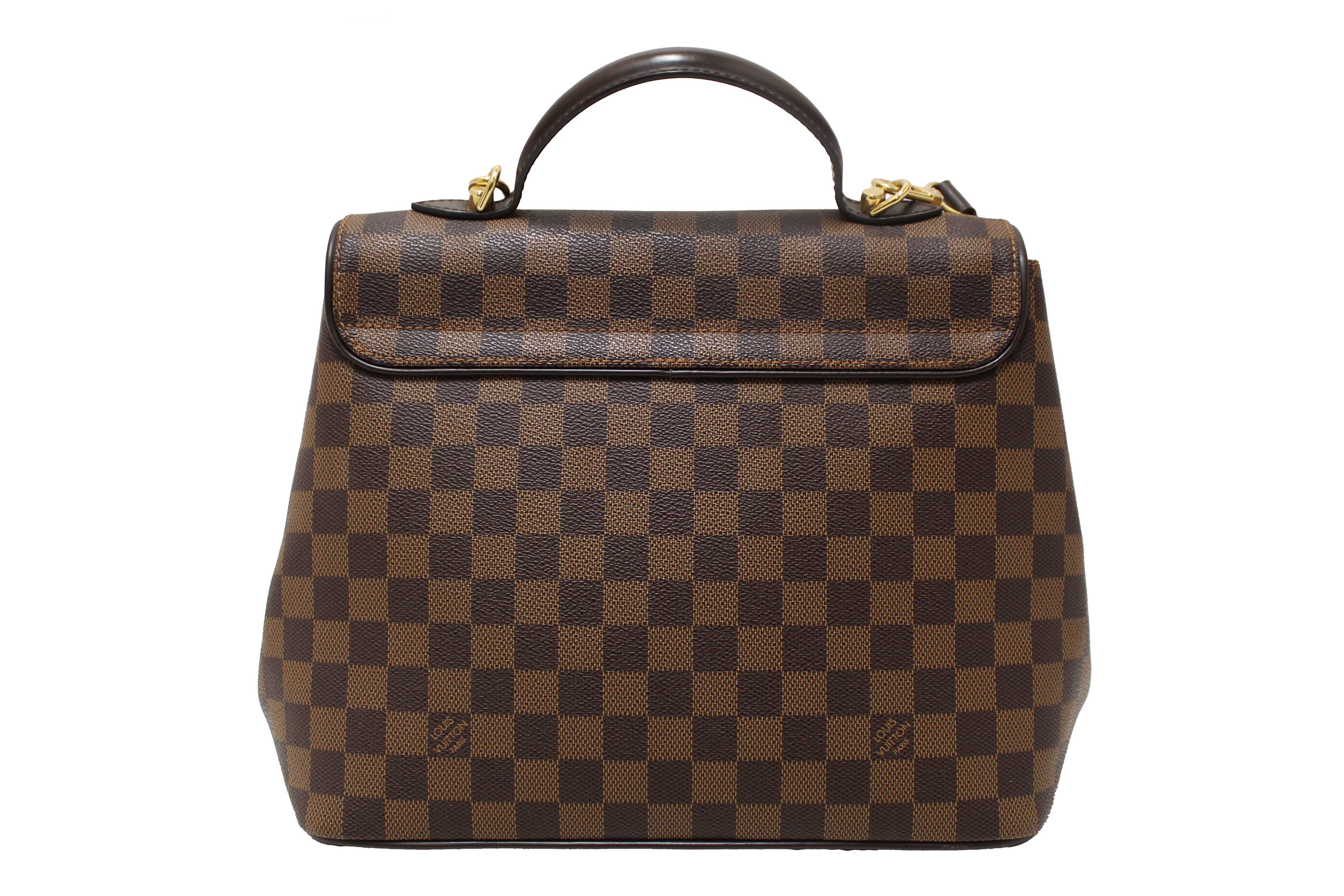 Authentic Louis Vuitton Damier Ebene Bergamo MM Shoulder Bag