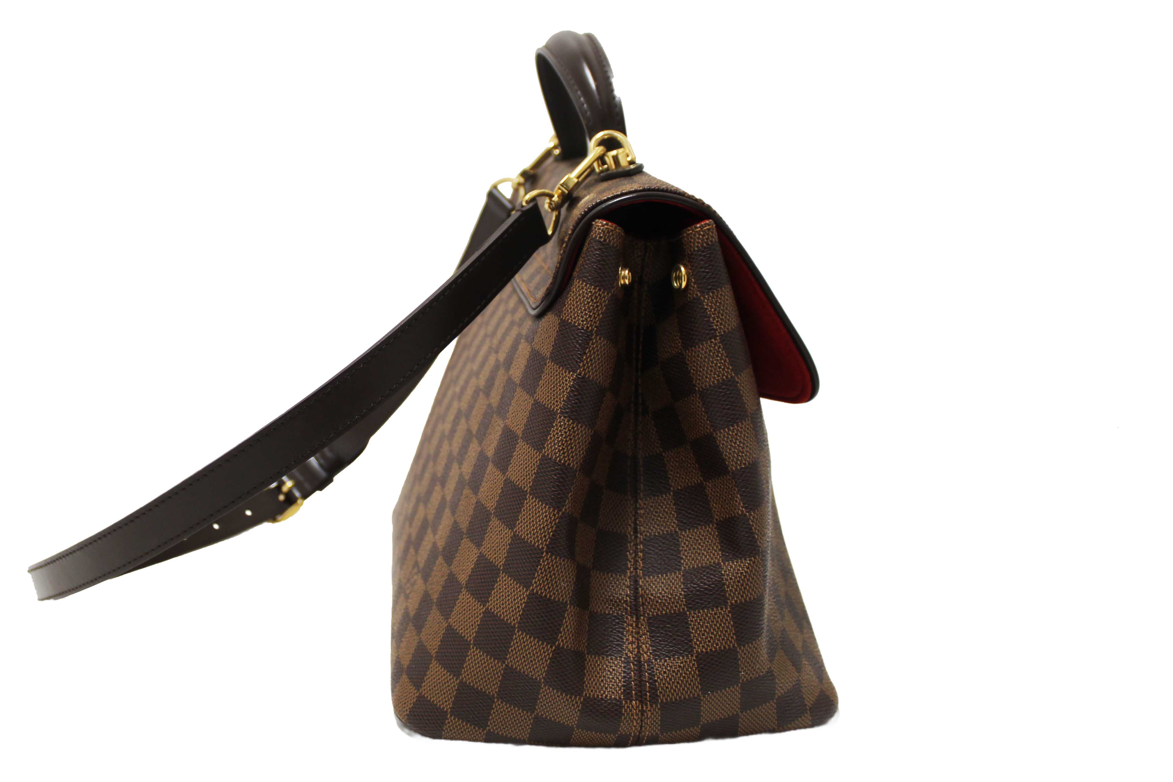 Authentic Louis Vuitton Damier Ebene Bergamo MM Shoulder Bag