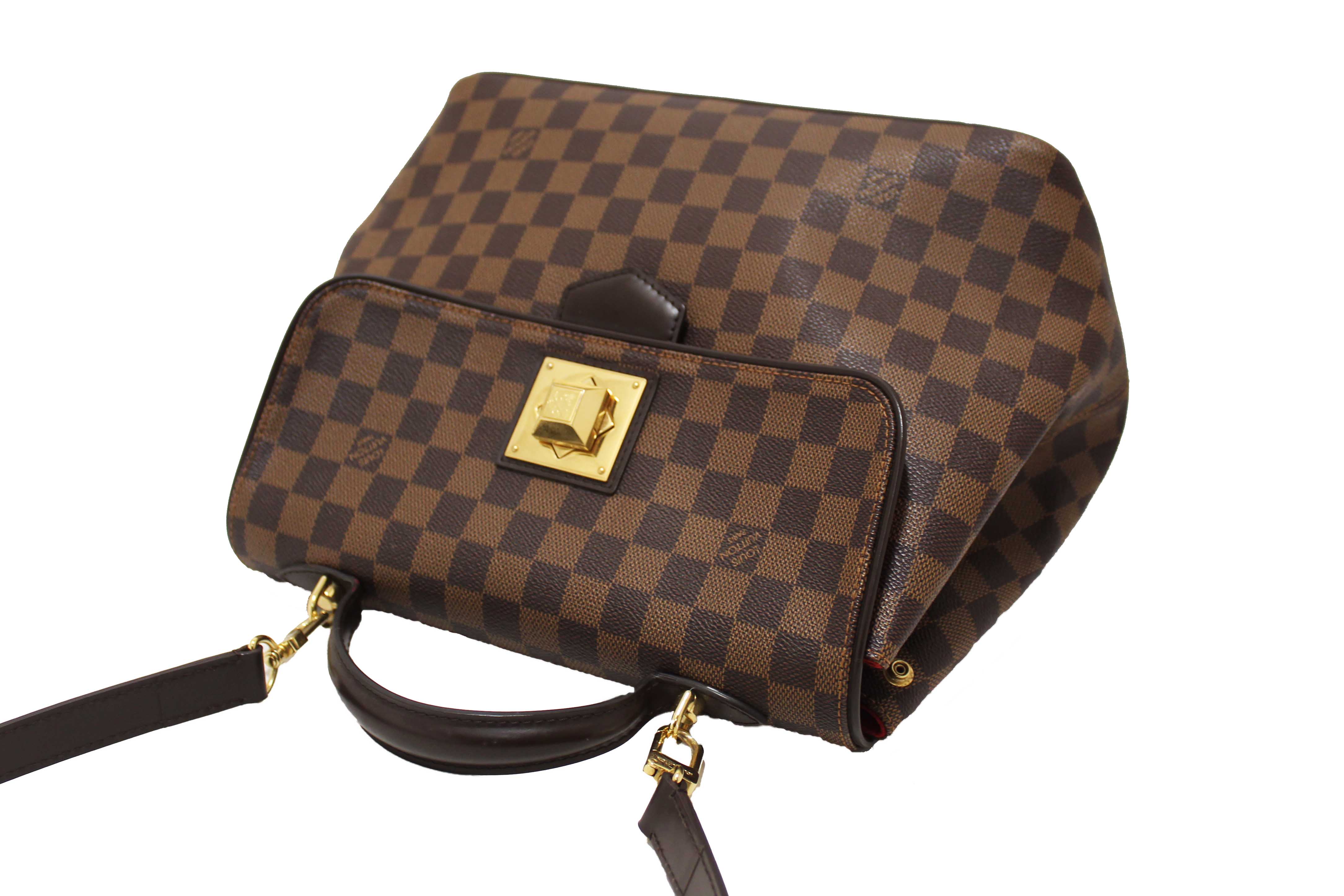Authentic Louis Vuitton Damier Ebene Bergamo MM Shoulder Bag