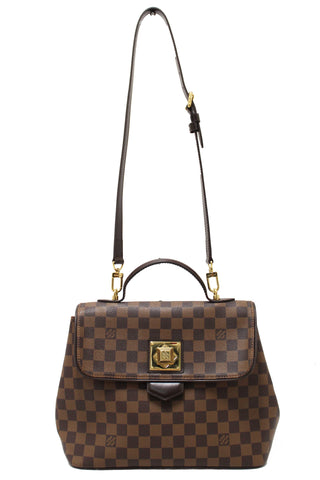 Authentic Louis Vuitton Damier Ebene Bergamo MM Shoulder Bag