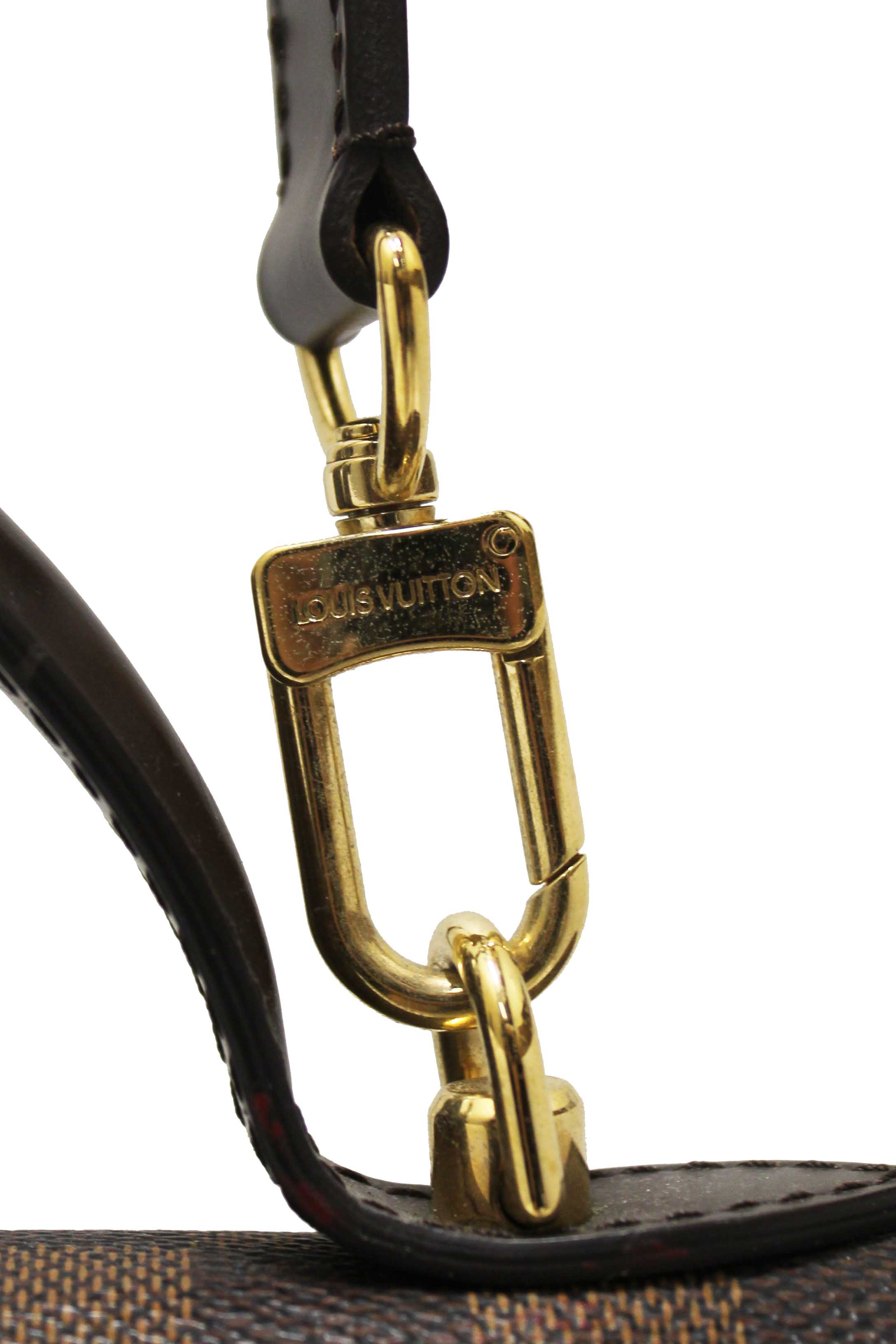 Authentic Louis Vuitton Damier Ebene Bergamo MM Shoulder Bag