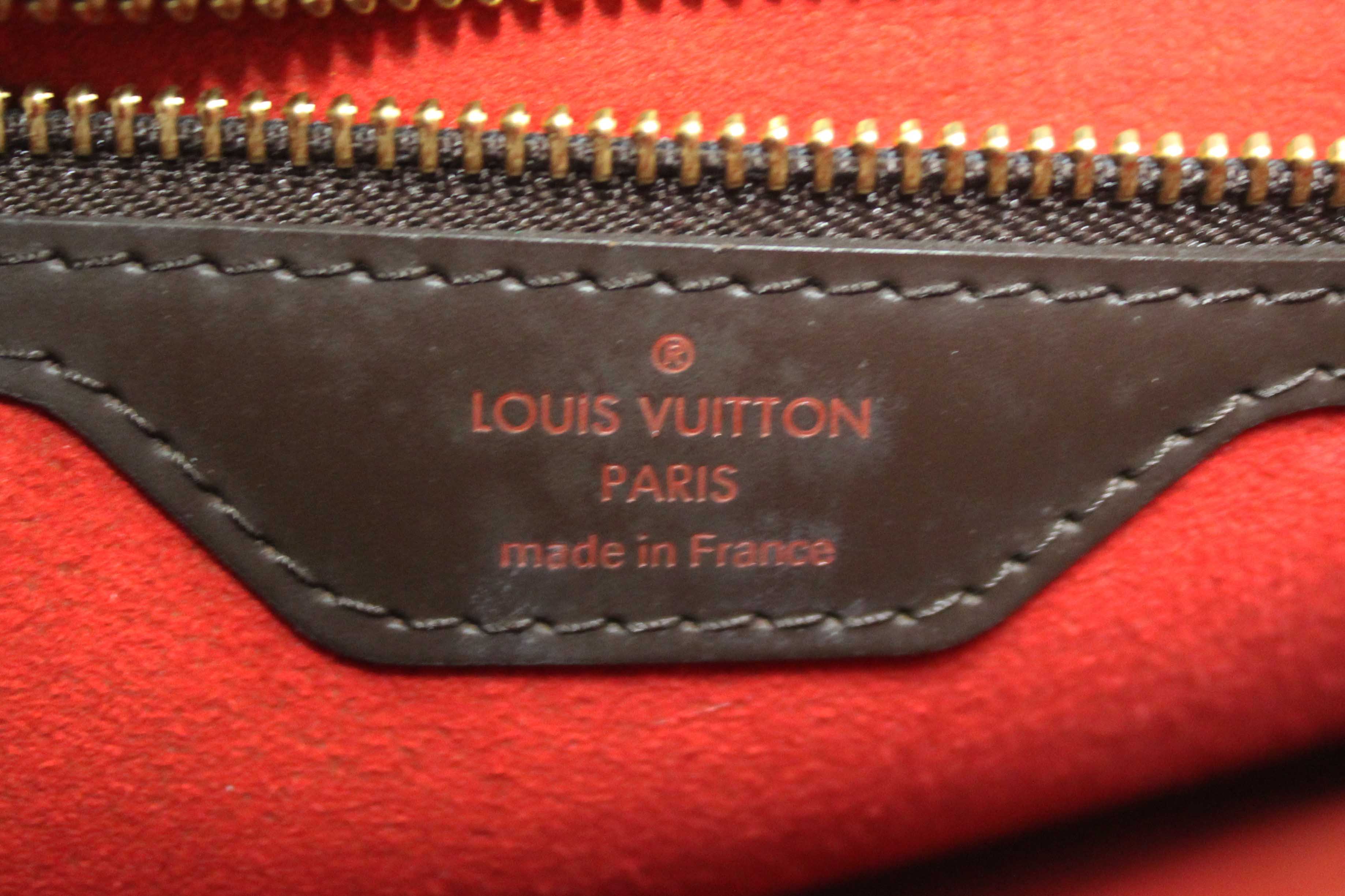 Authentic Louis Vuitton Damier Ebene Bergamo MM Shoulder Bag