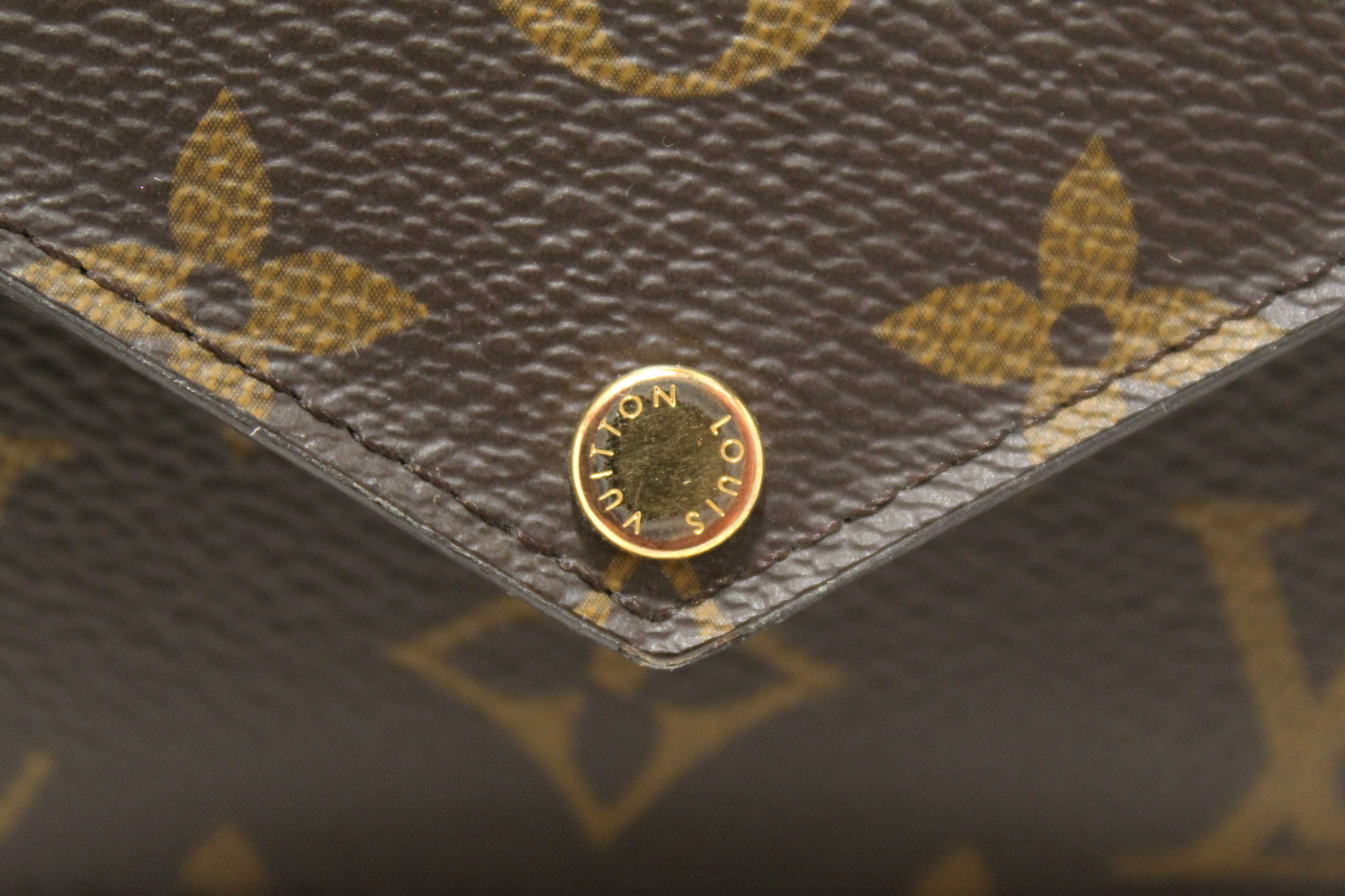 Authentic Louis Vuitton Classic Monogram Recto Verso Card Holder