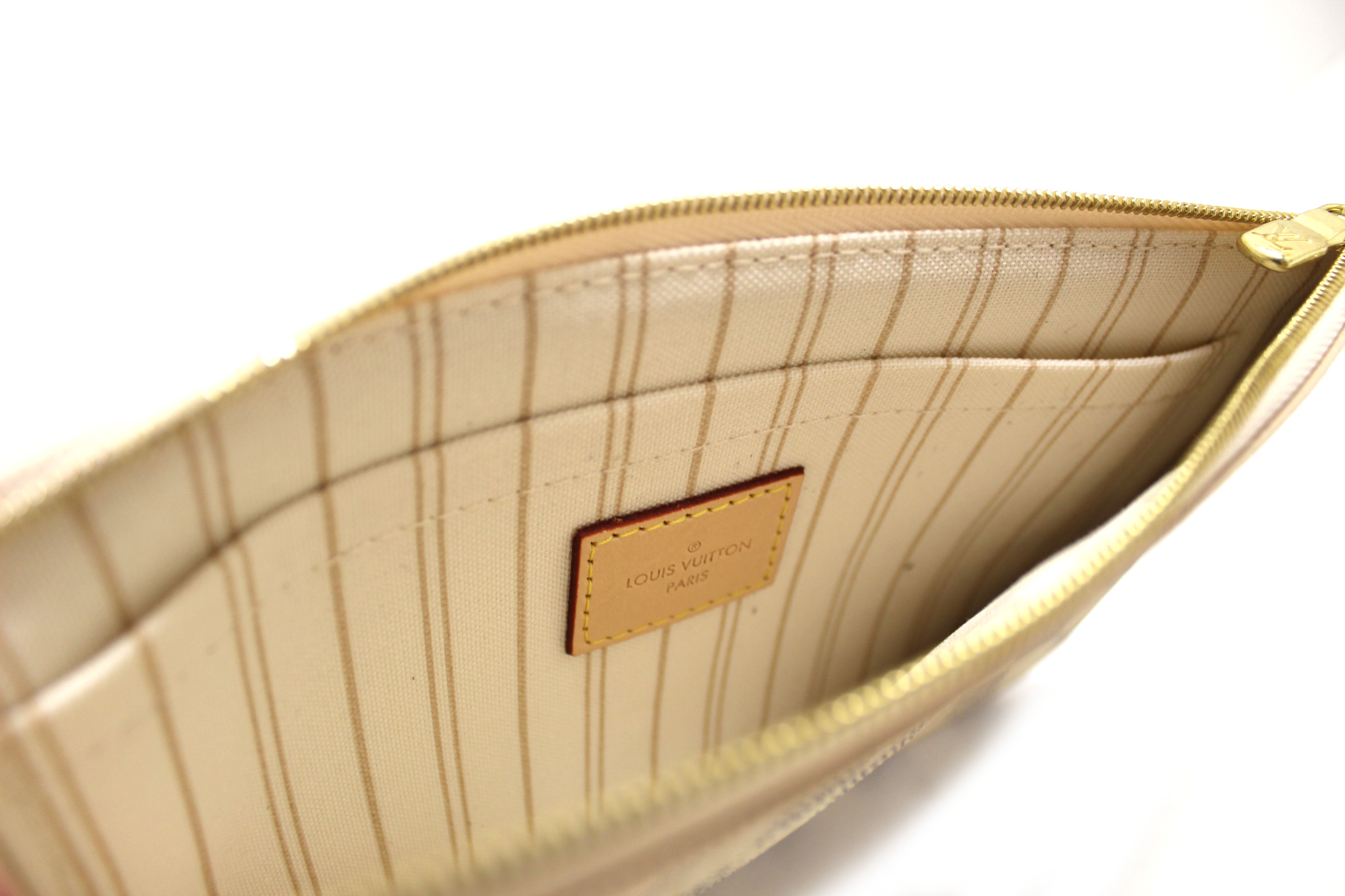 Louis Vuitton Pochette Damier Ebene Clutch Crossbody Bag from Neverfull