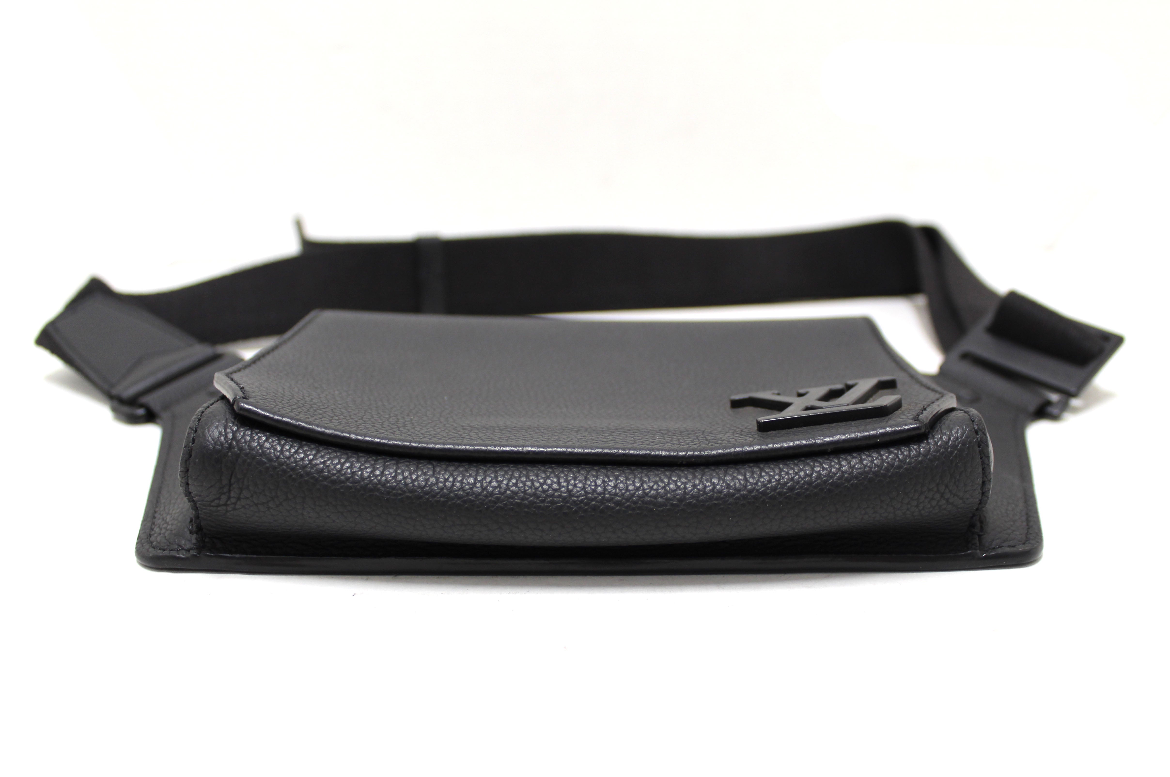 Louis Vuitton Aerogram Takeoff Sling Bag Leather Black
