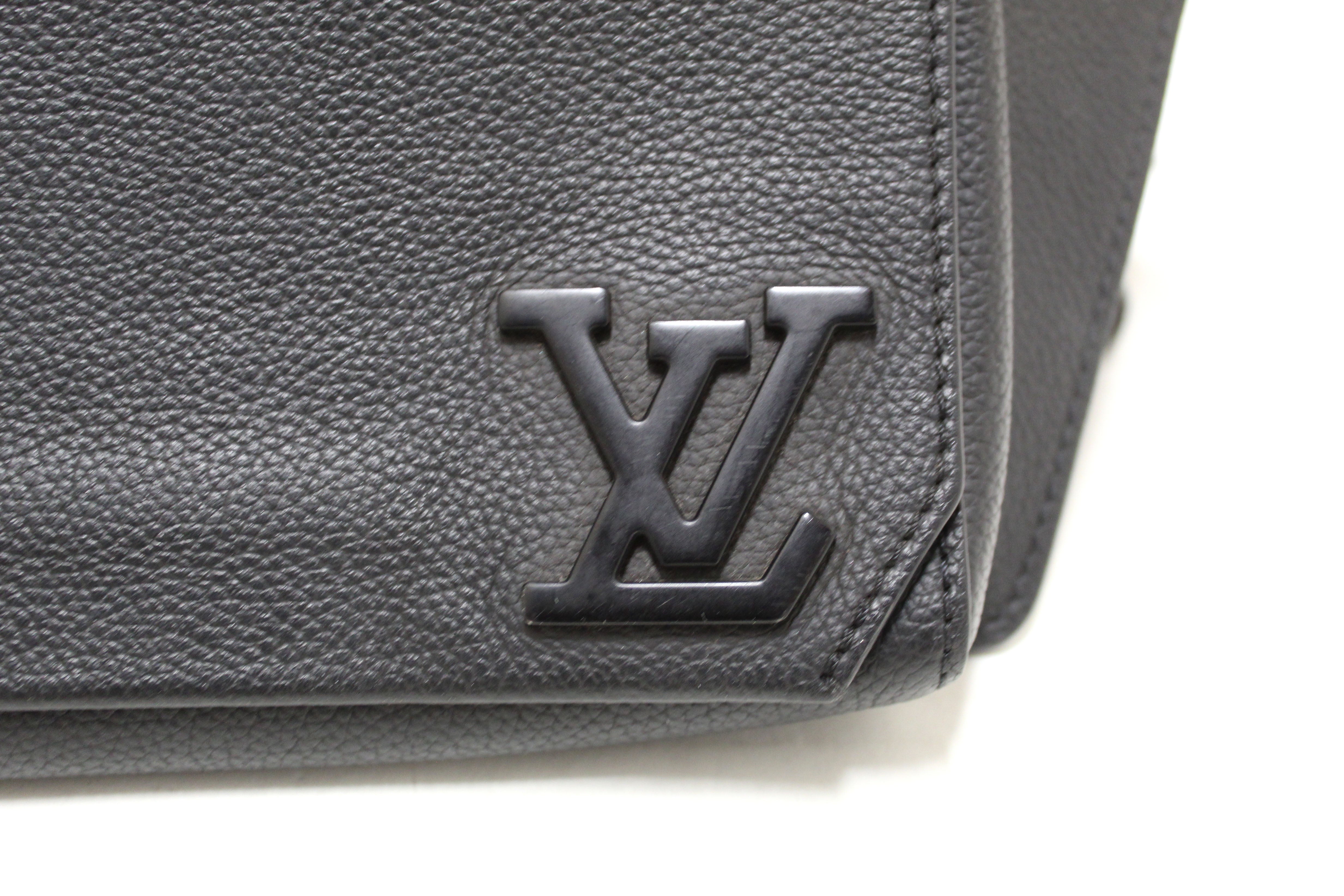 Authentic Louis Vuitton Black Leather Takeoff Sling Bag – Paris