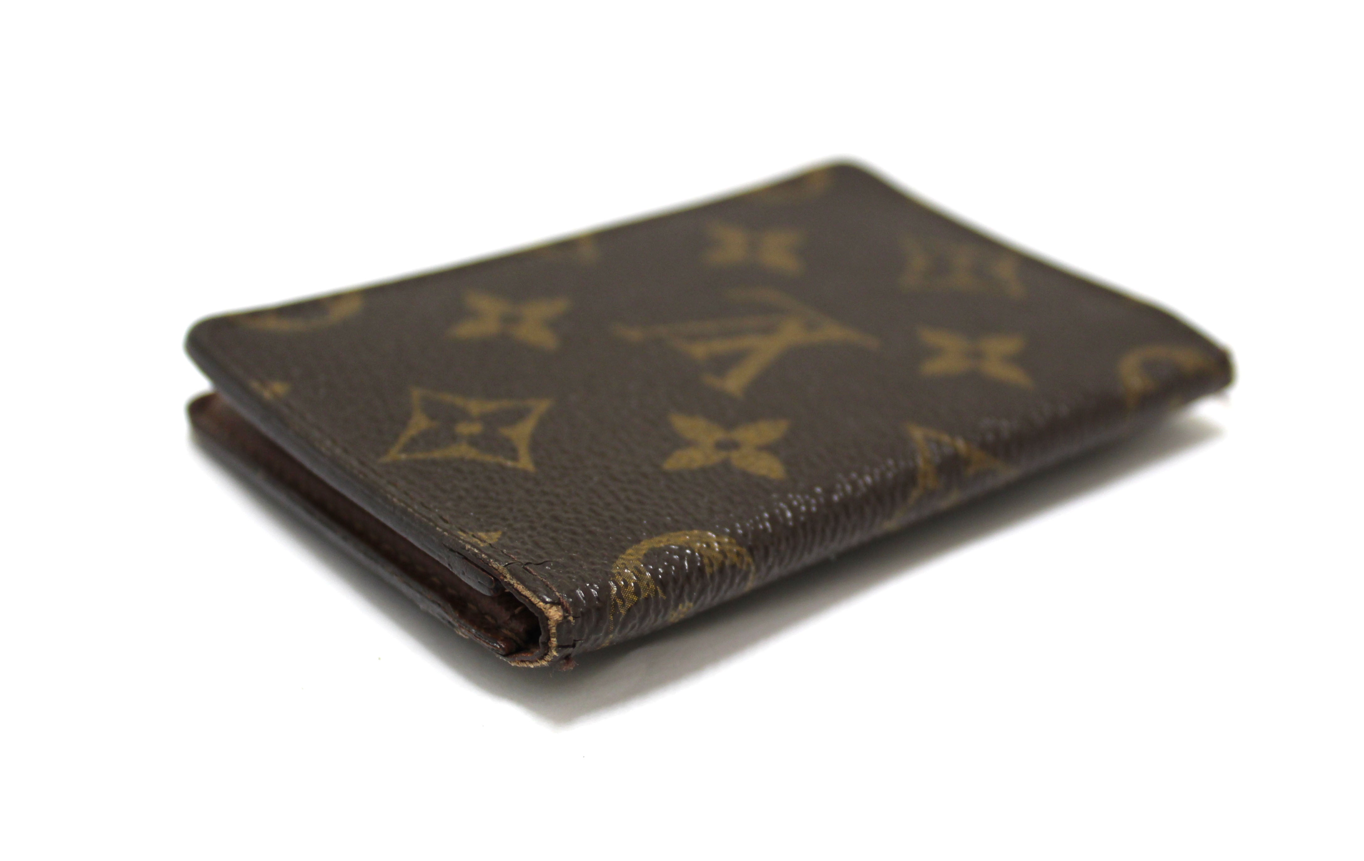 Authentic Louis Vuitton Classic Monogram Canvas Pocket Organizer Card Holder