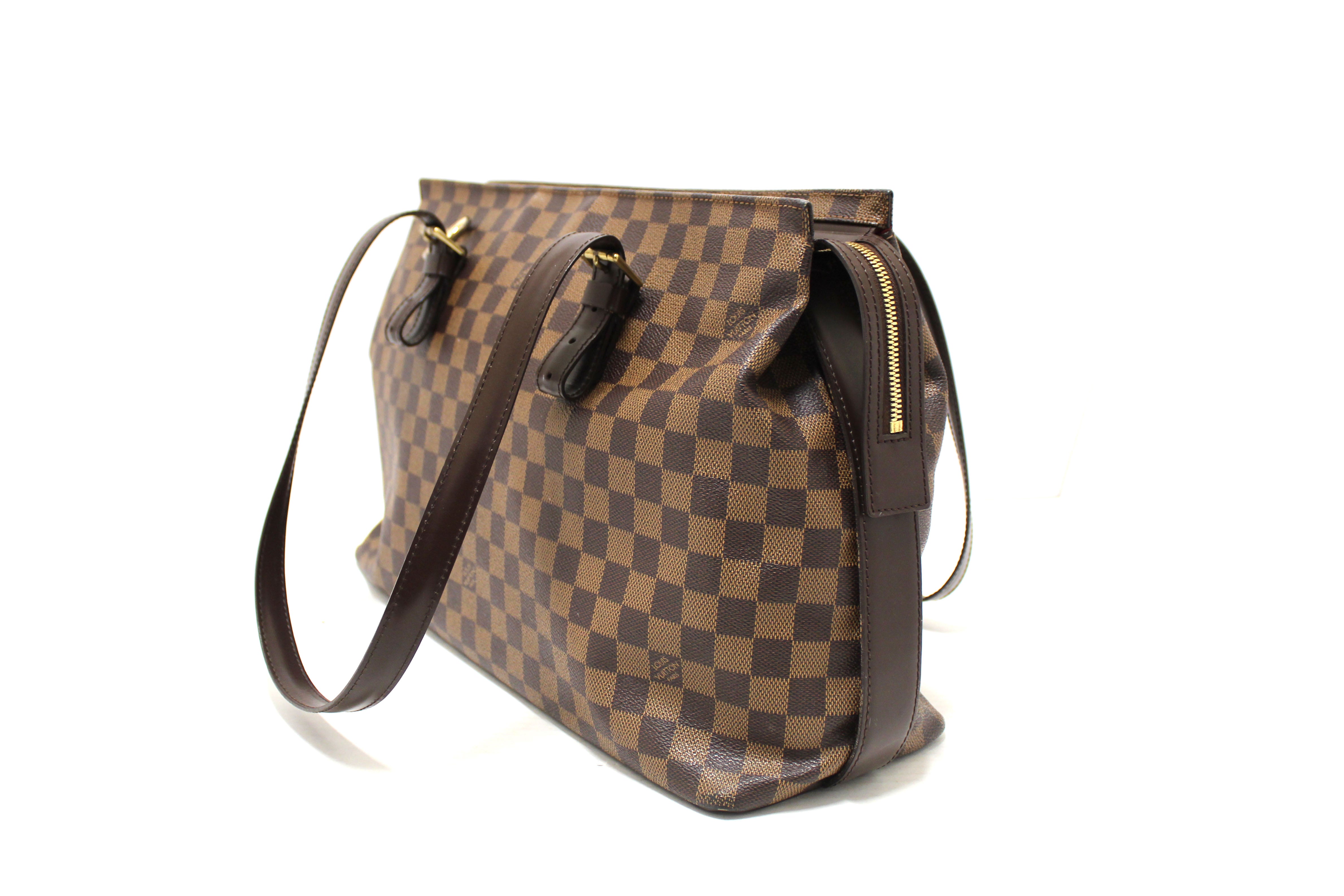 Authentic Louis Vuitton Damier Ebene Chelsea Tote Shoulder Bag