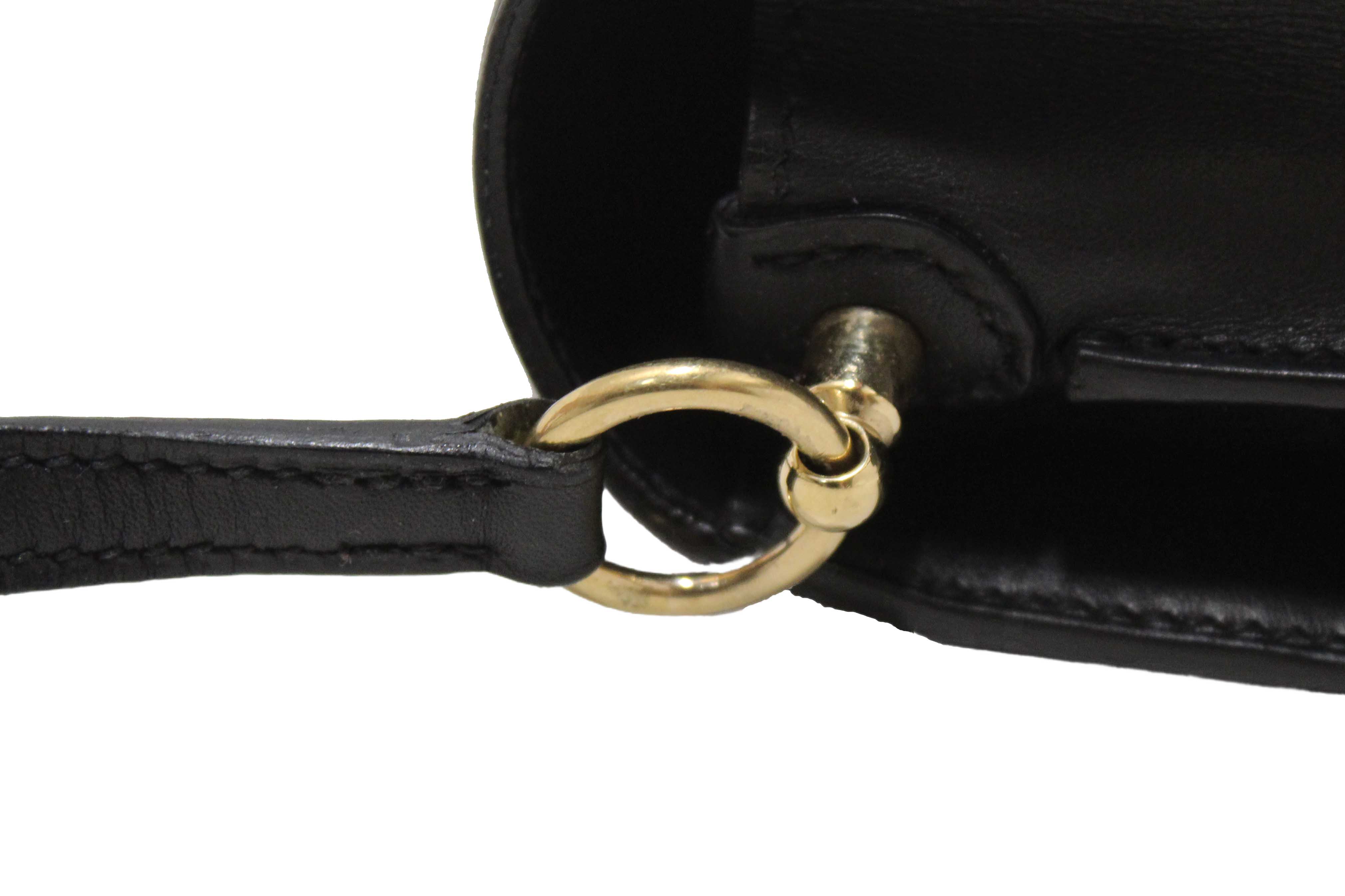 Authentic Hermes Black Evercolor Calfskin Leather Roulis Mini Bag