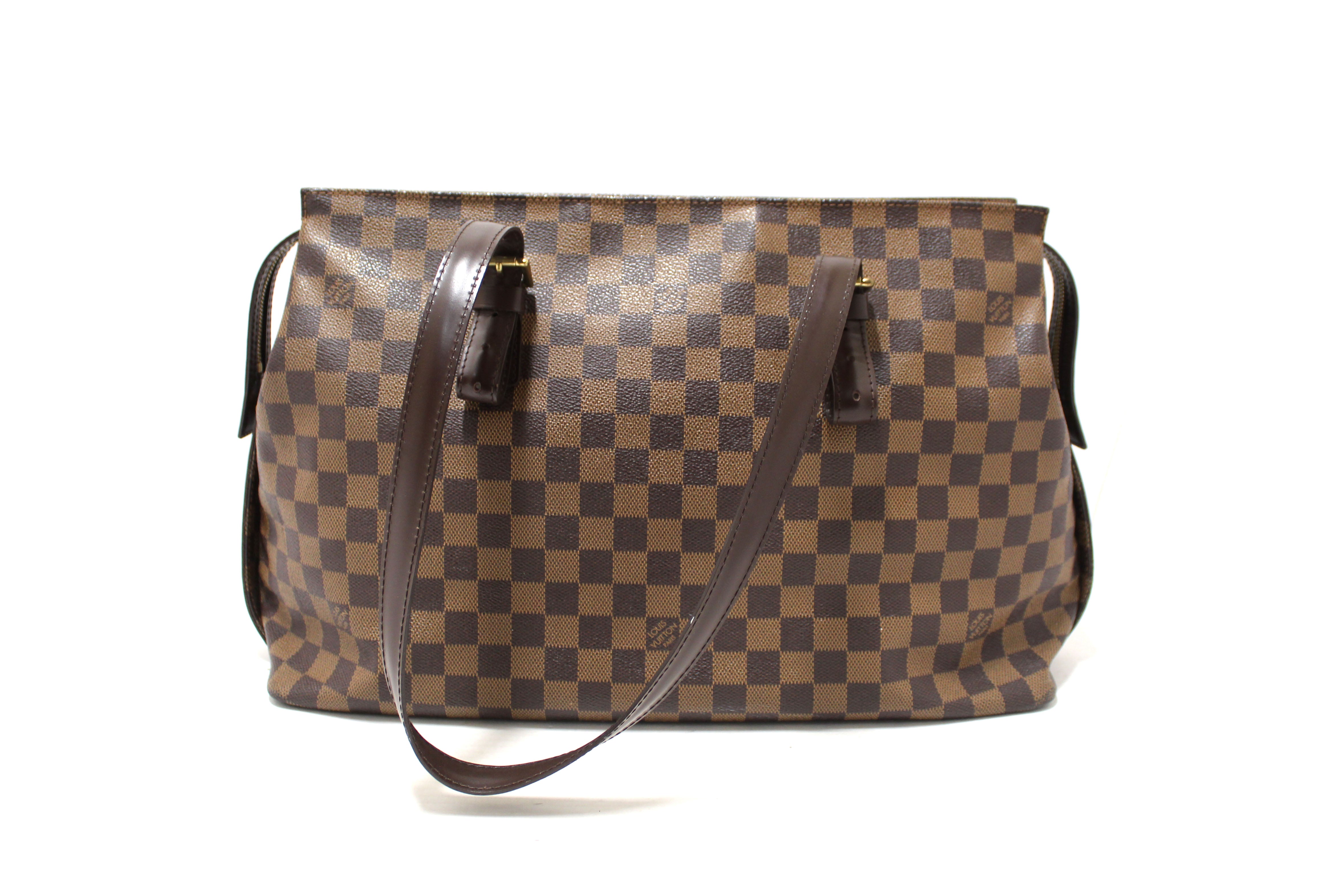 Authentic Louis Vuitton Damier Ebene Chelsea Tote Shoulder Bag