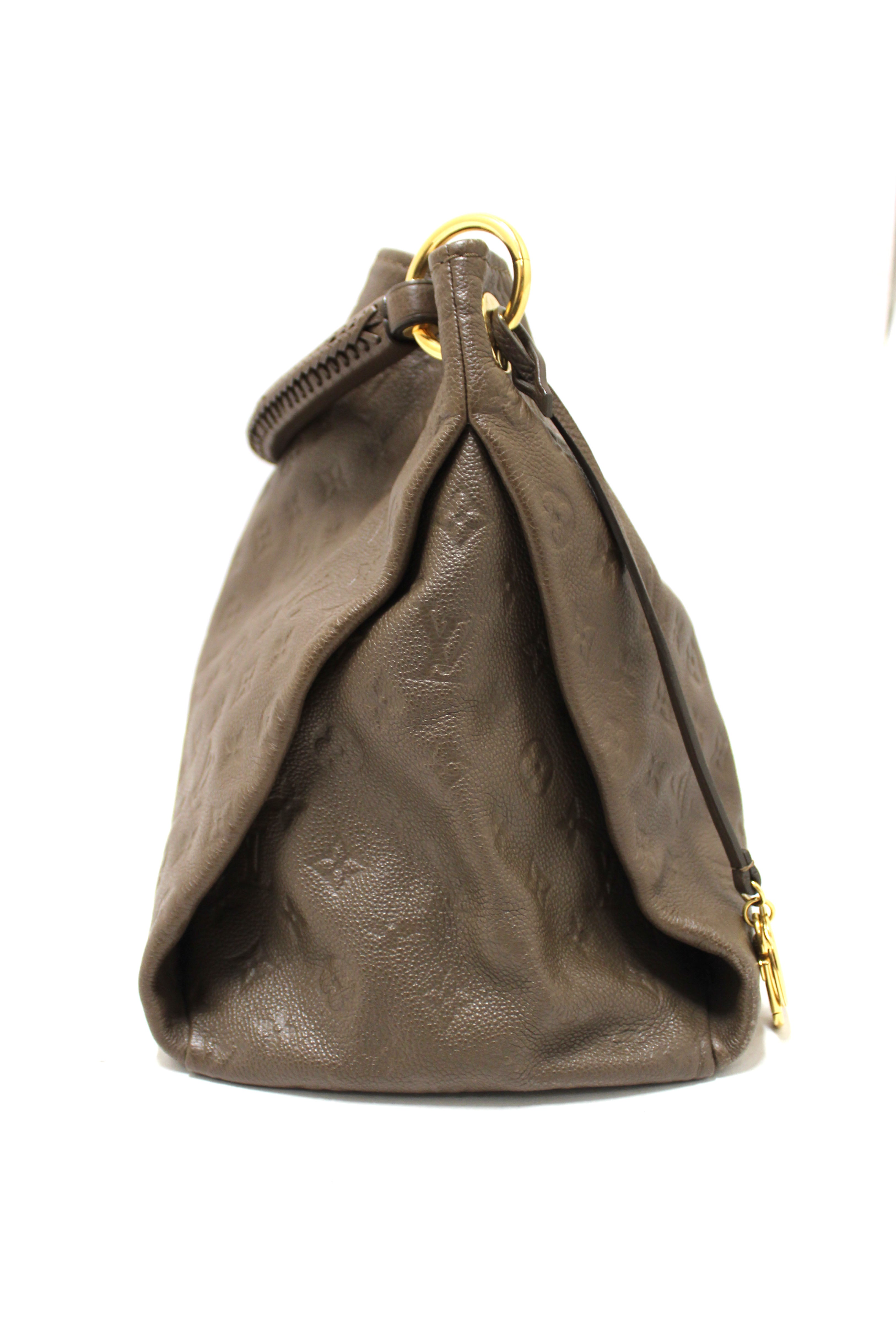 Authentic Louis Vuitton Black Empreinte Leather Artsy MM Hobo Bag