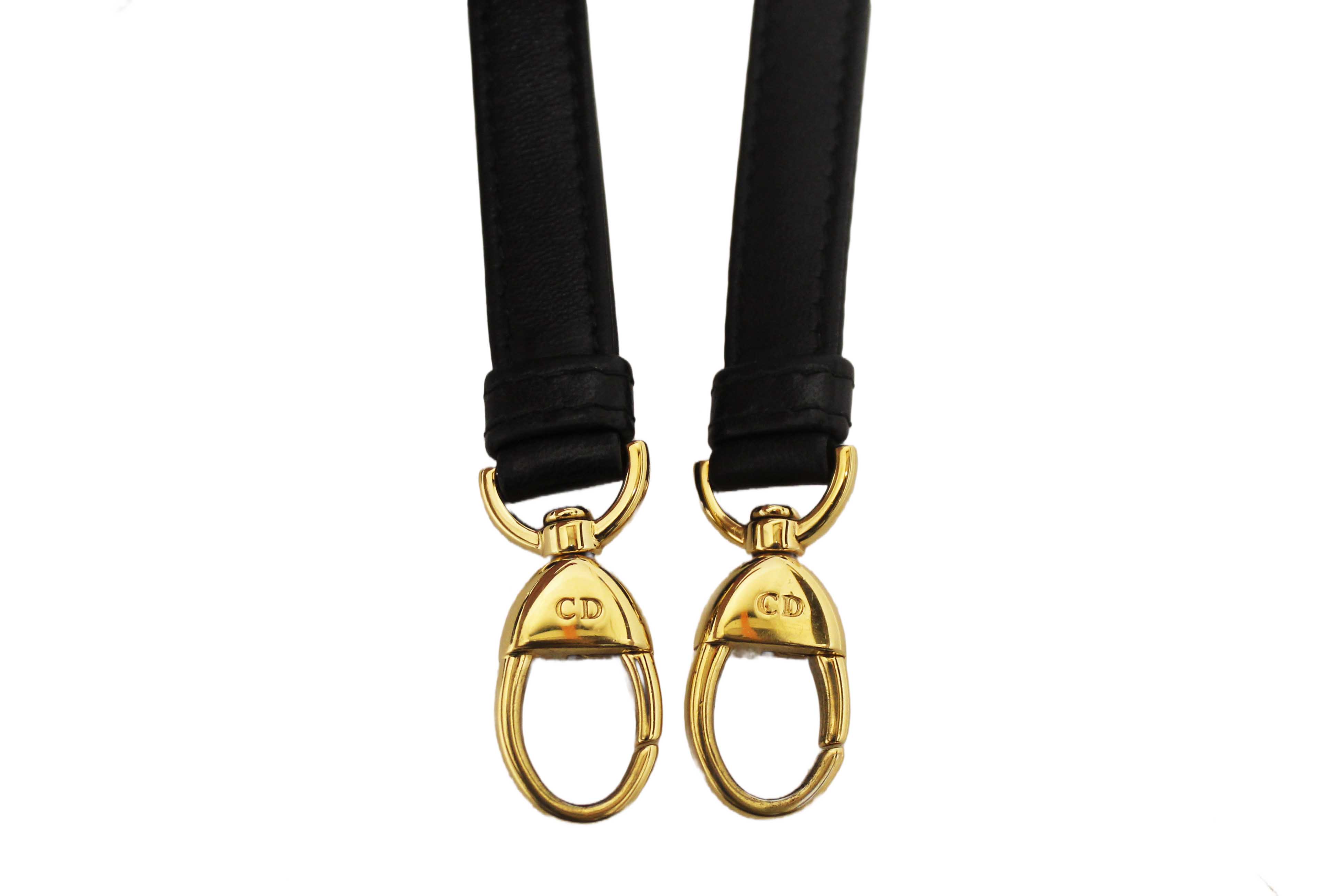 Authentic Christian Dior Black Cannage Lambskin Leather Mini Lady Dior Bag